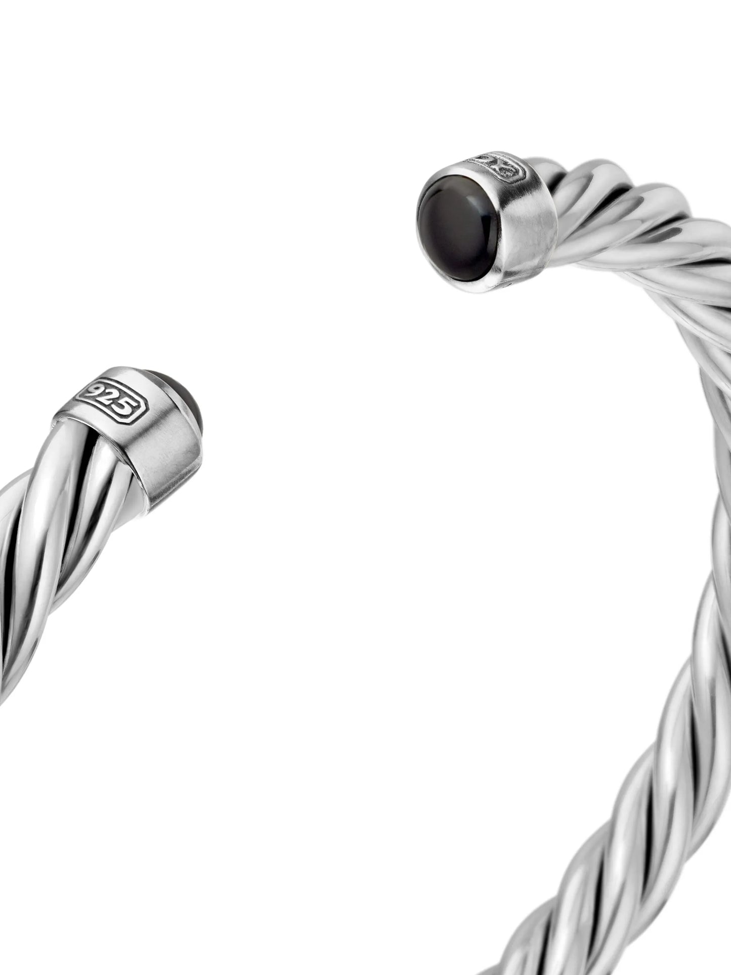 sterling silver Cable Cuff bracelet (6mm)