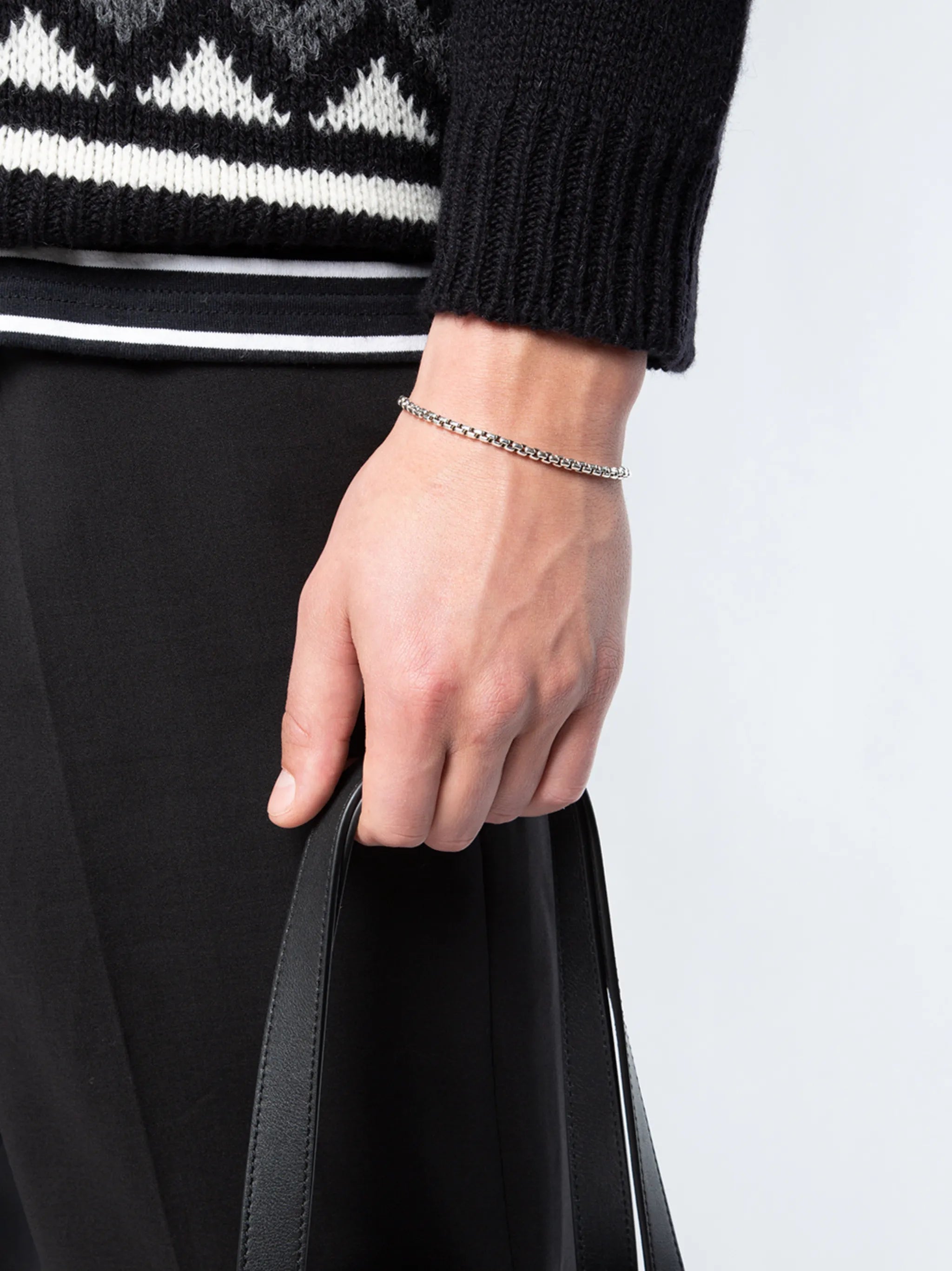 sterling silver Box Chain bracelet (4mm)