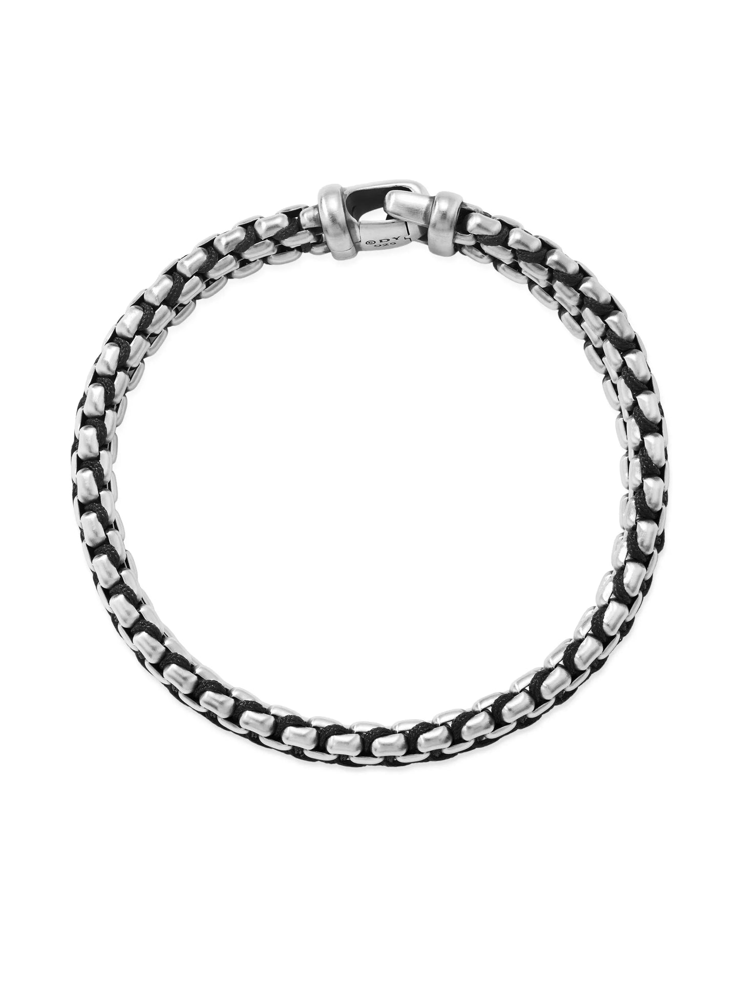 sterling silver Woven Box Chain bracelet (12mm)