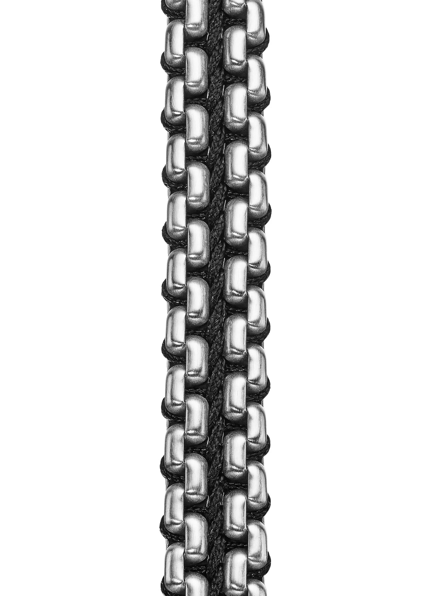 sterling silver Woven Box Chain bracelet (12mm)