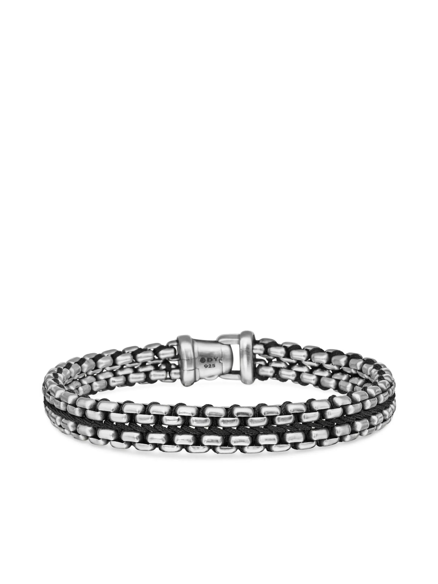 sterling silver Woven Box Chain bracelet (12mm)