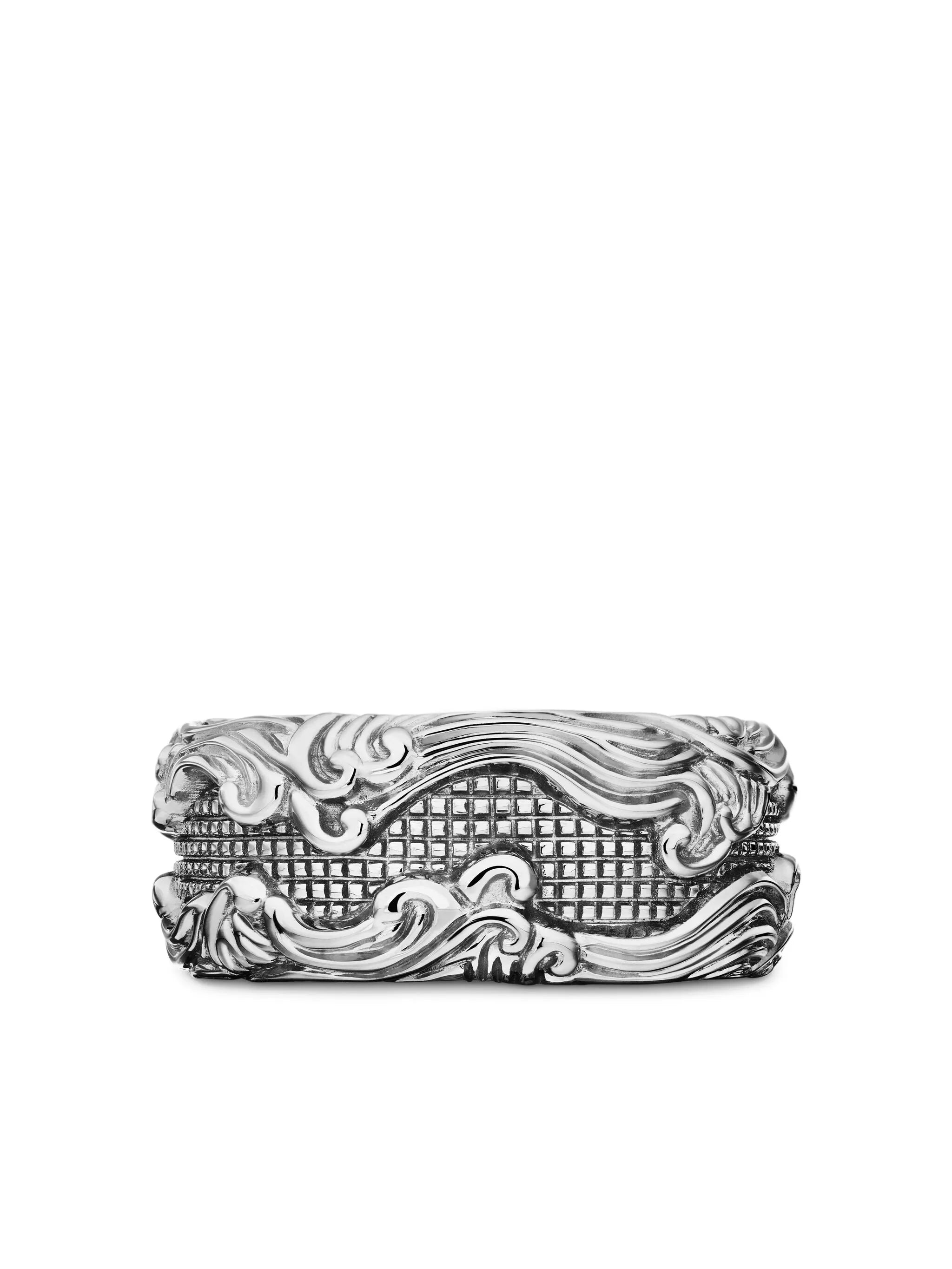 sterling silver Waves band ring (10mm)
