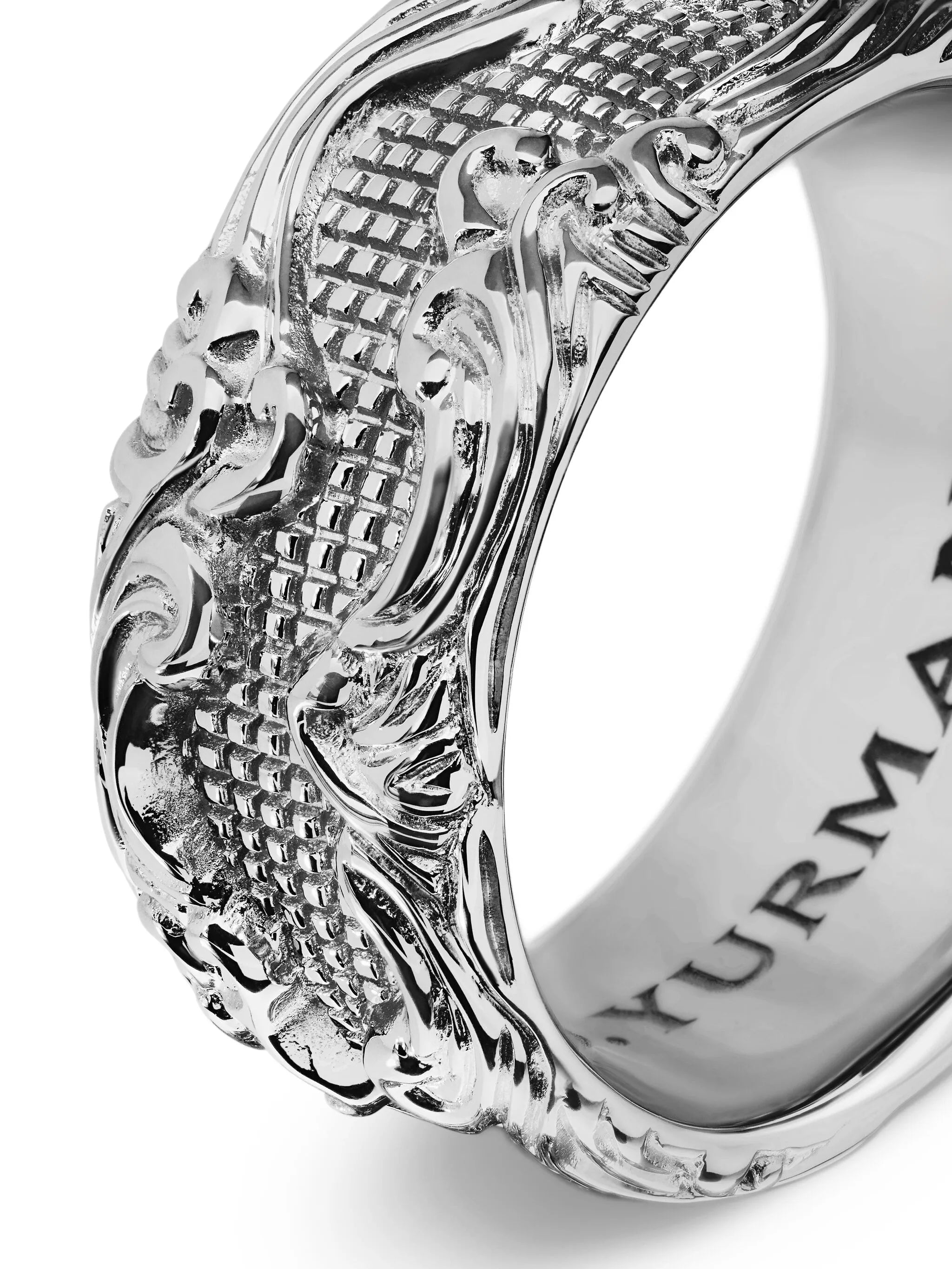 sterling silver Waves band ring (10mm)
