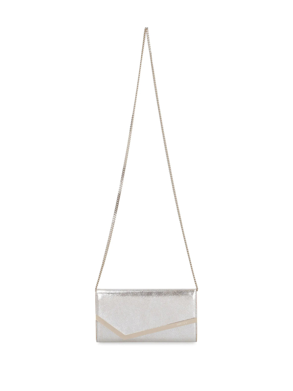 Emmie metallic-effect chain-strap clutch bag