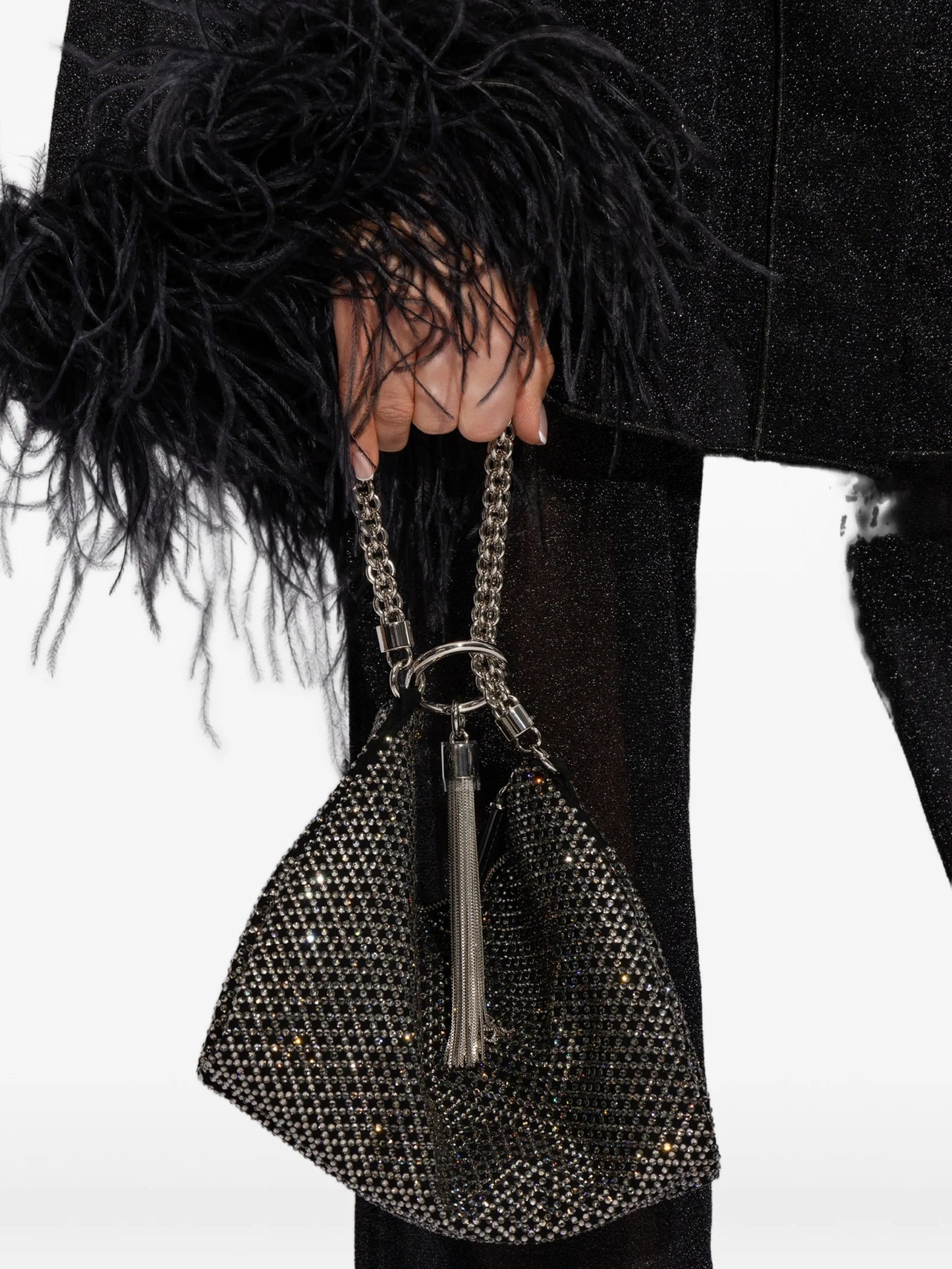 Callie crystal-embellished clutch bag