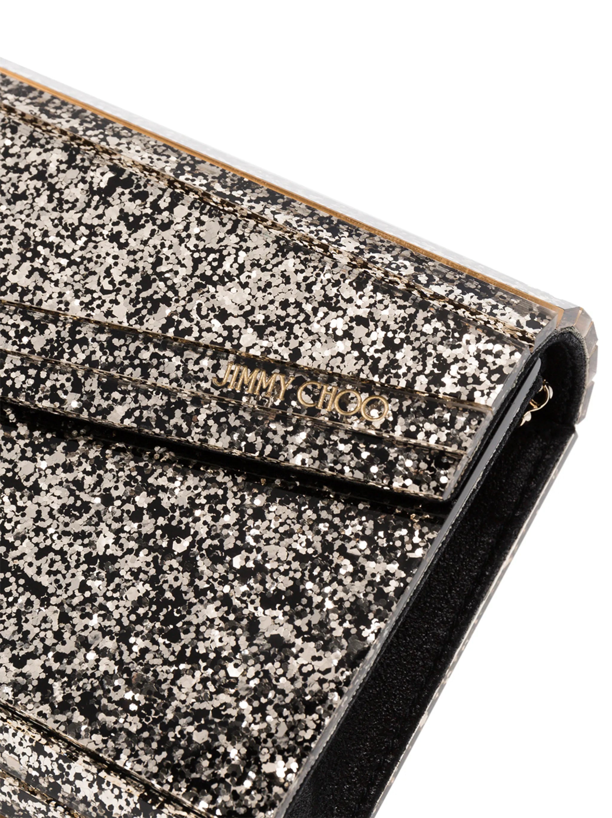 Candy glitter-detailing clutch