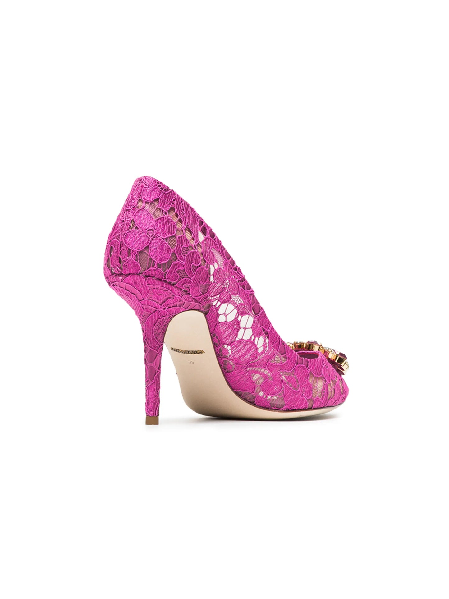 Taormina-lace crystal-embellished pumps