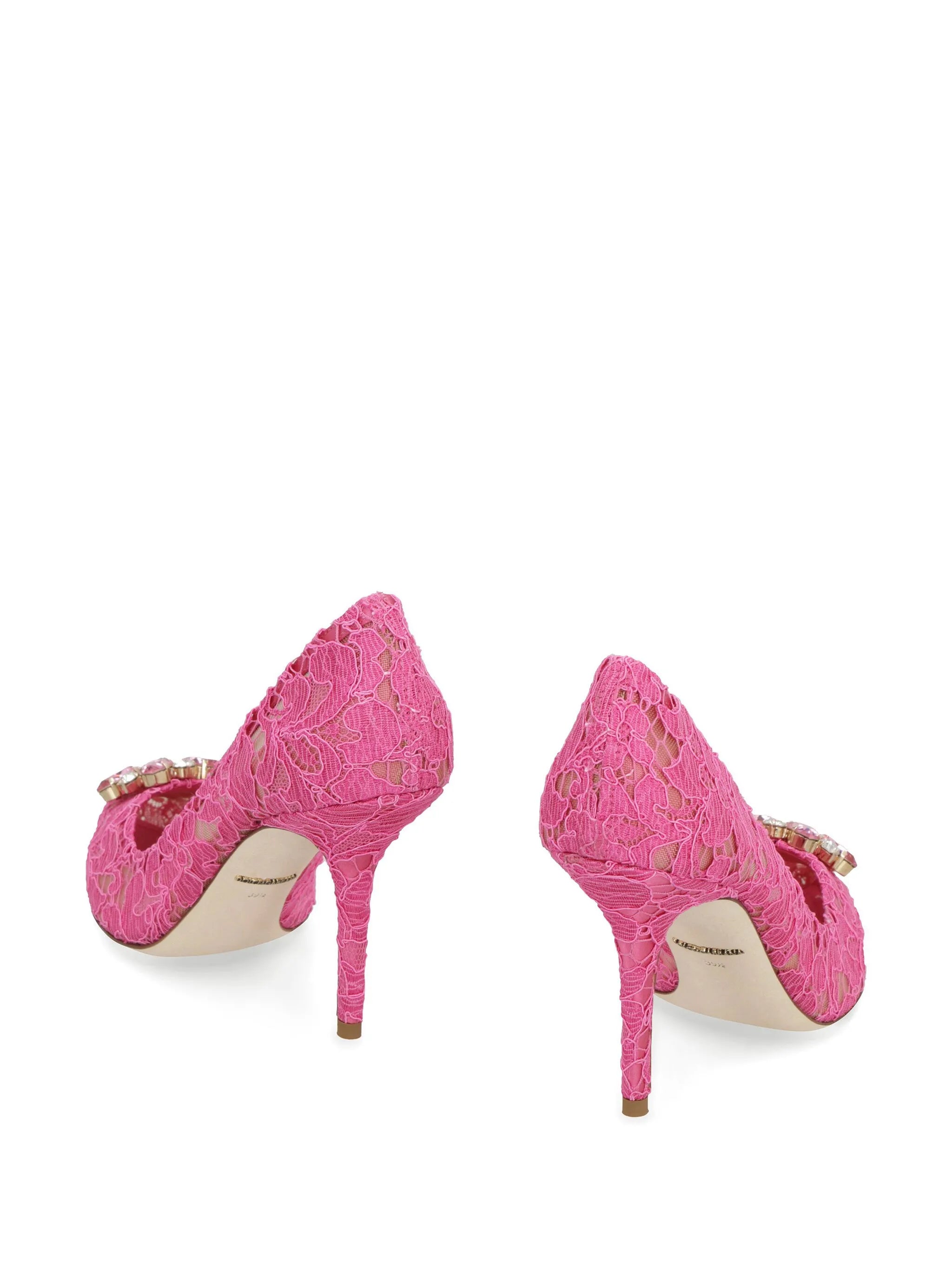Taormina-lace crystal-embellished pumps