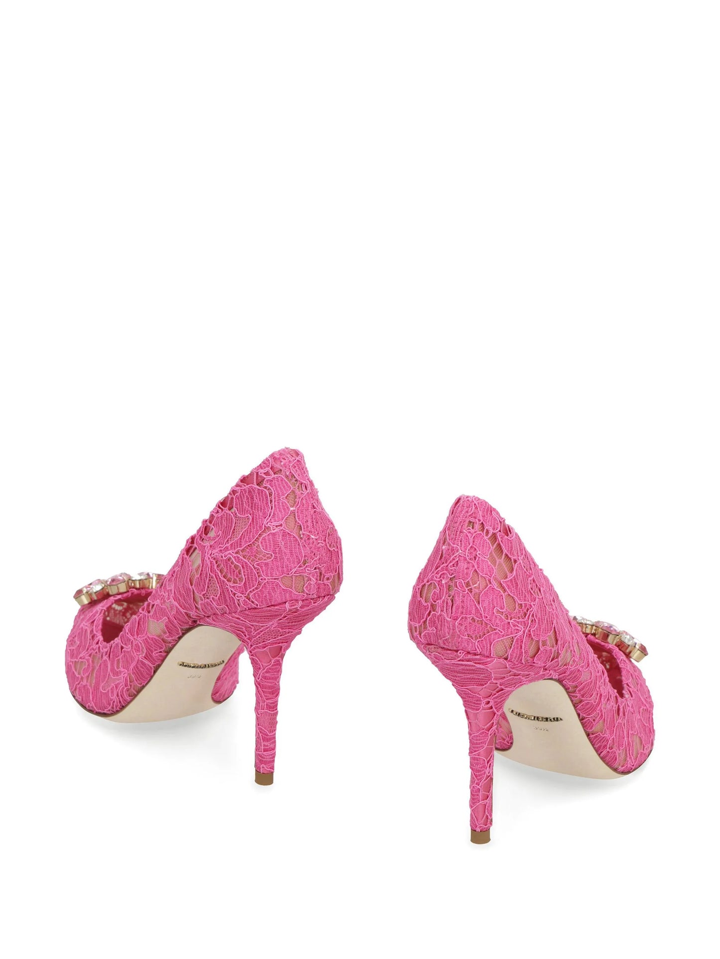 Taormina-lace crystal-embellished pumps