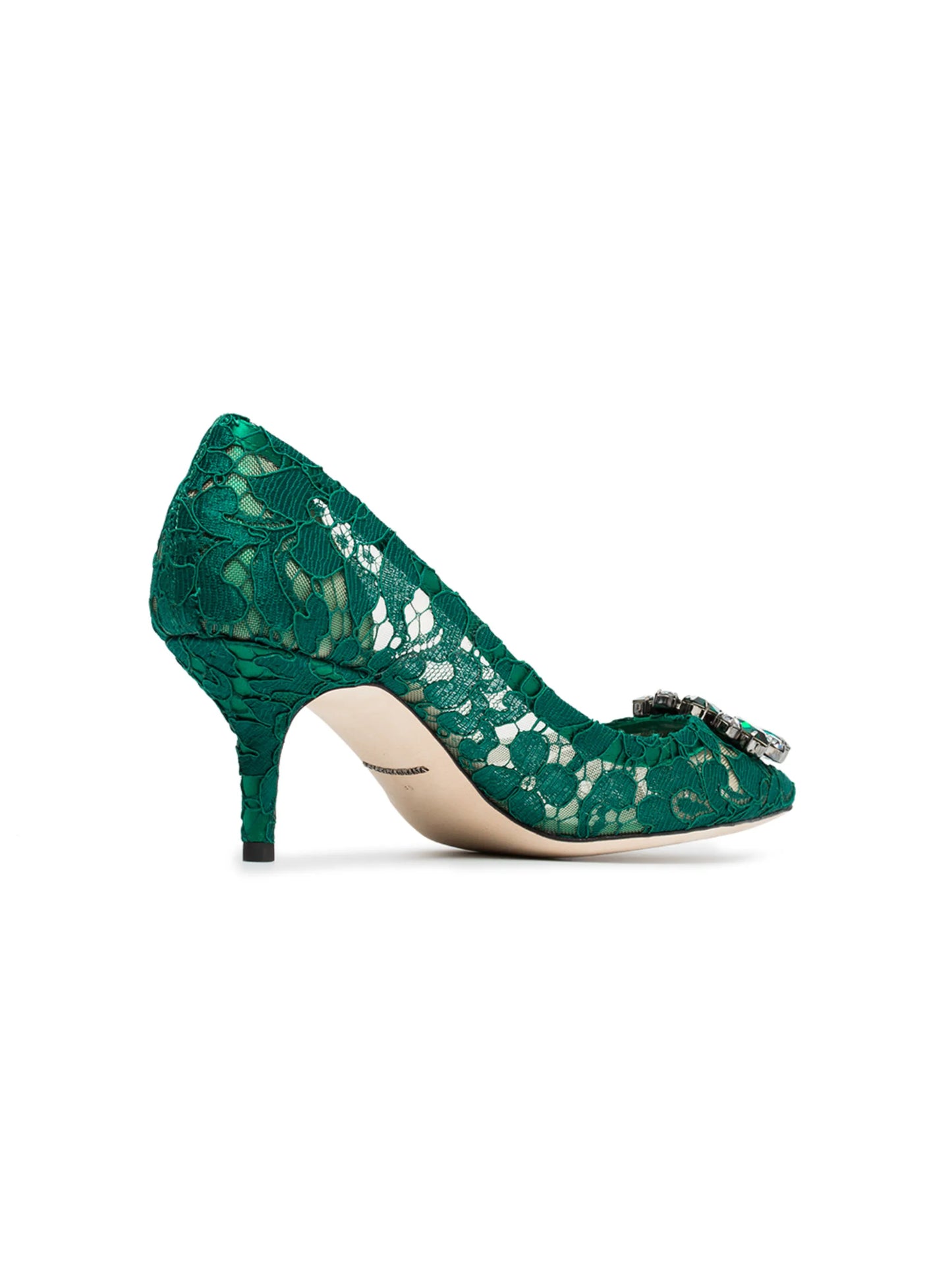 Rainbow Lace 60mm brooch-detail pumps