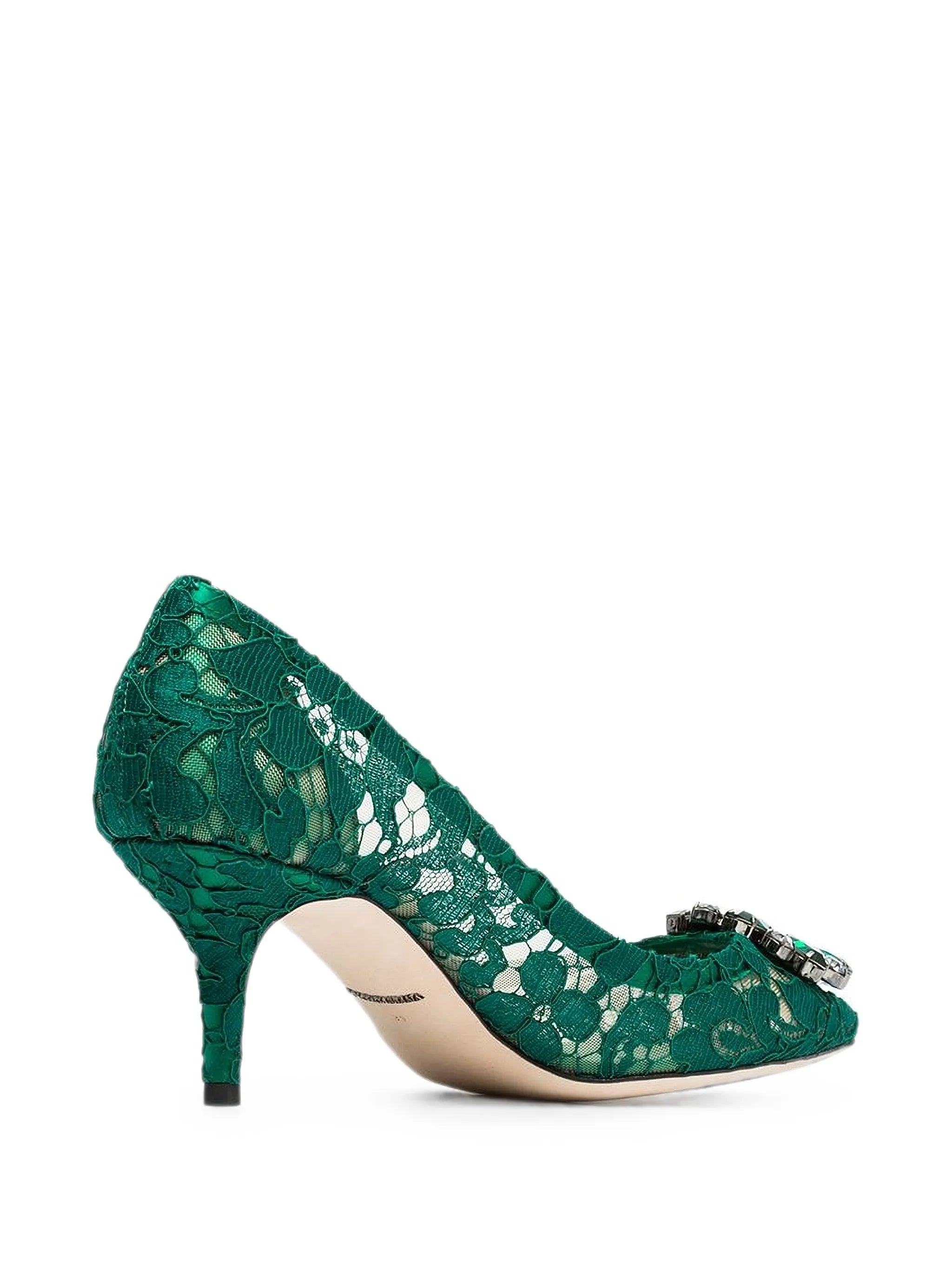 Belluci lace brooch-detail pumps