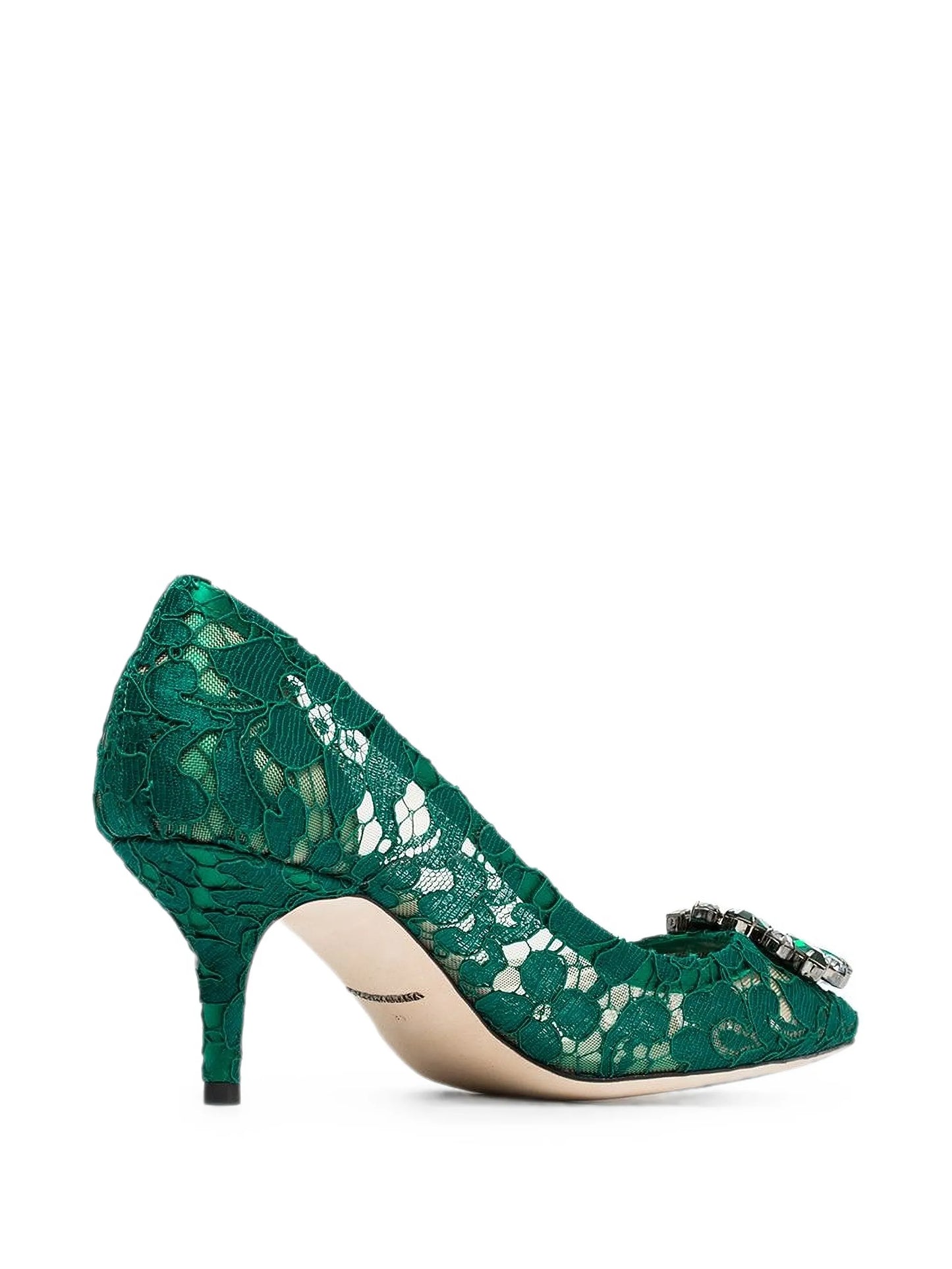 Belluci lace brooch-detail pumps