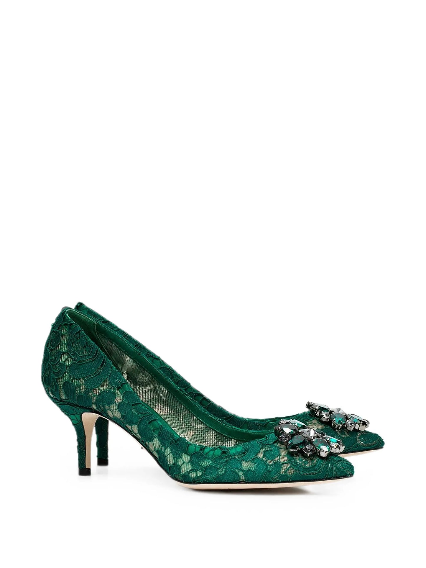 Belluci lace brooch-detail pumps