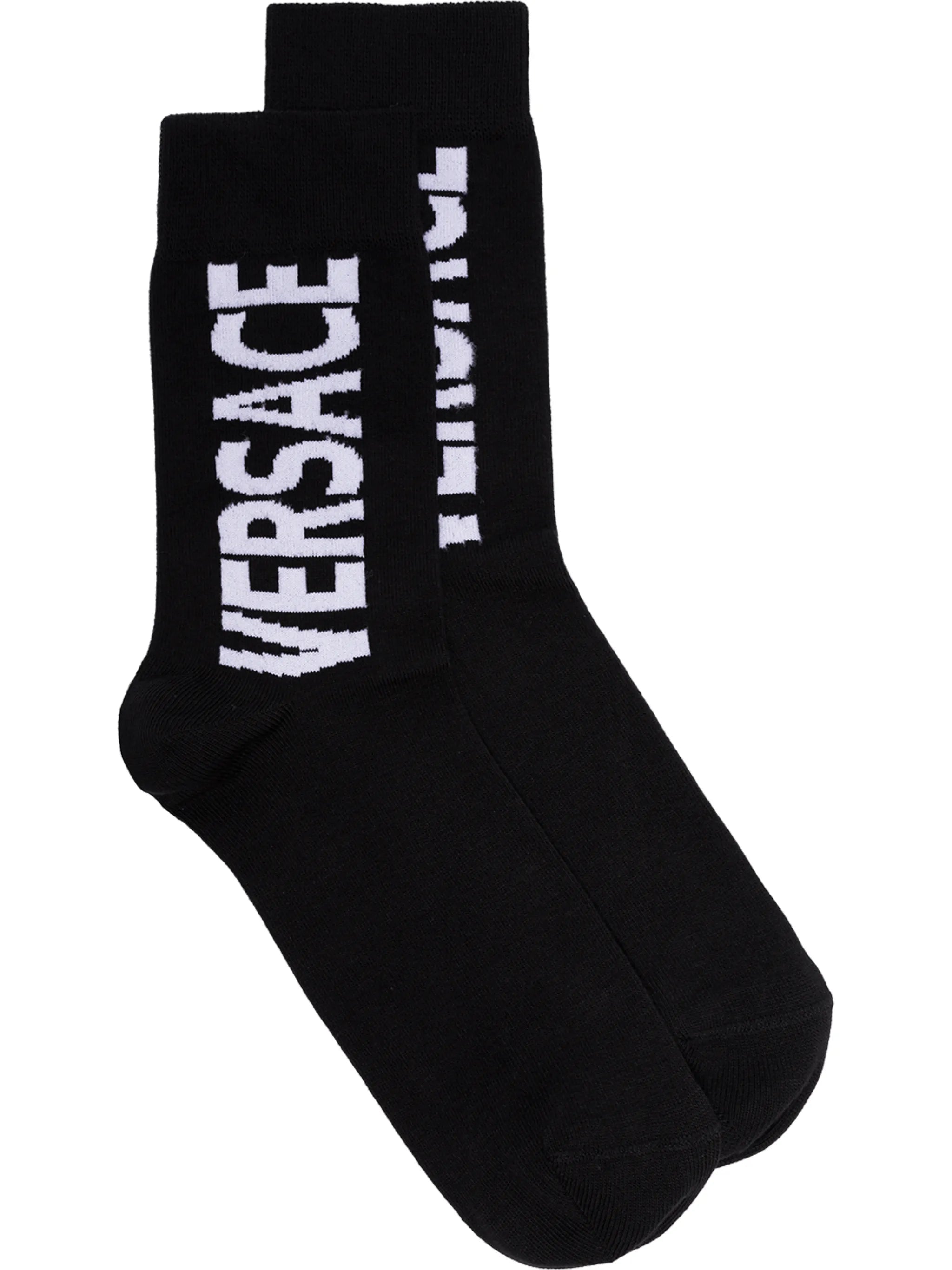 logo-jacquard socks