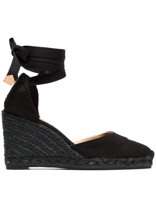 black carina 80 canvas wedge espadrilles
