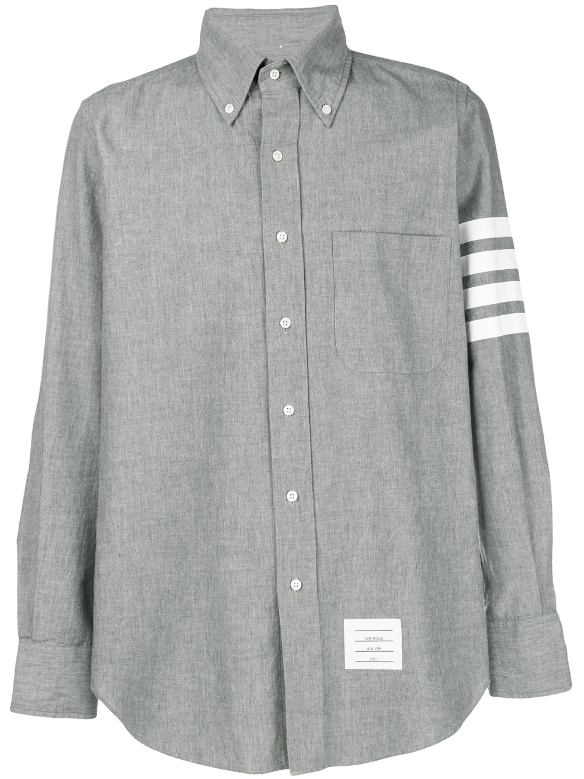 4-Bar straight-fit chambray shirt
