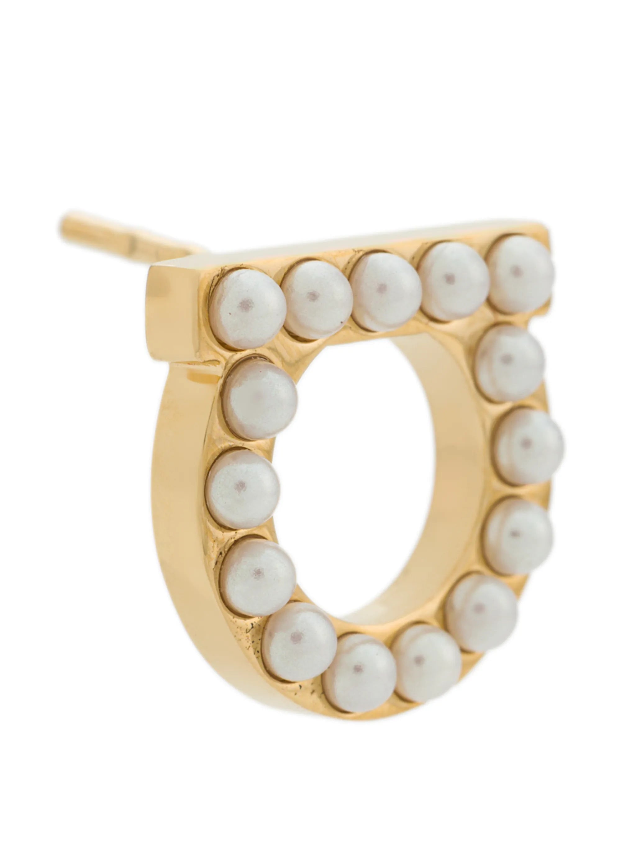 Gancini pearls earrings