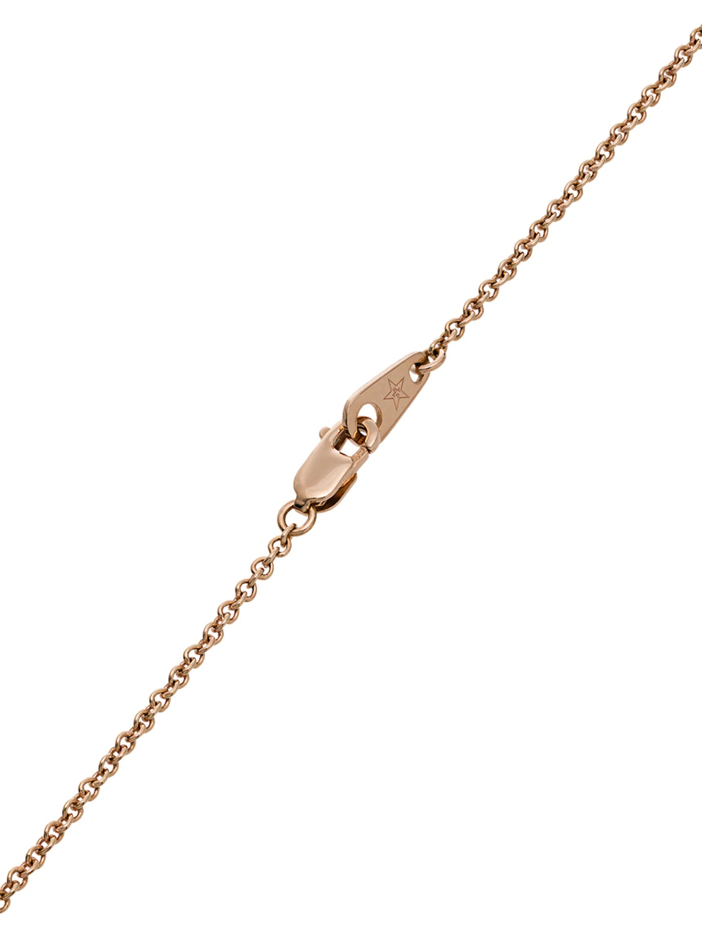 18kt rose gold diamond and sapphire shell pendant