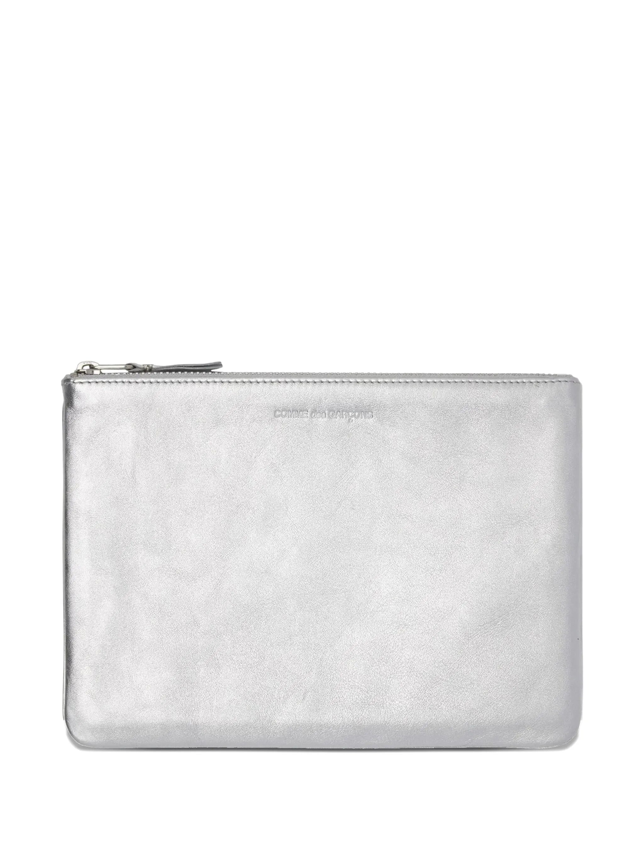 logo-embossed leather wallet