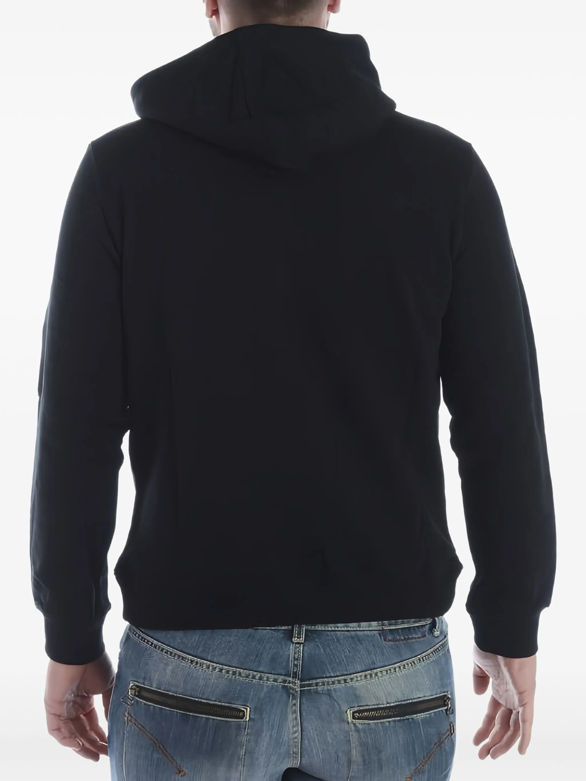 logo-embroidered cotton hoodie