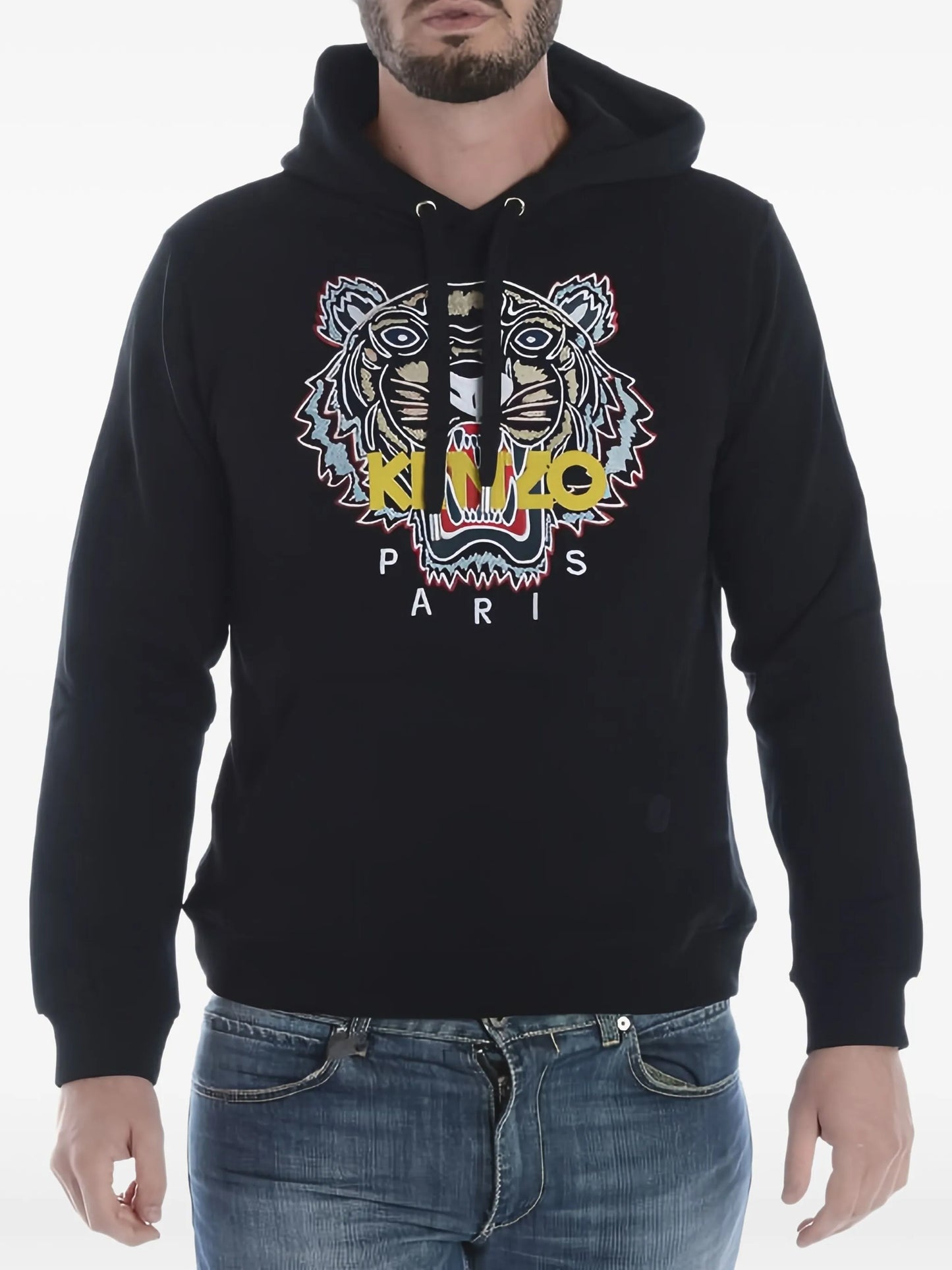 logo-embroidered cotton hoodie