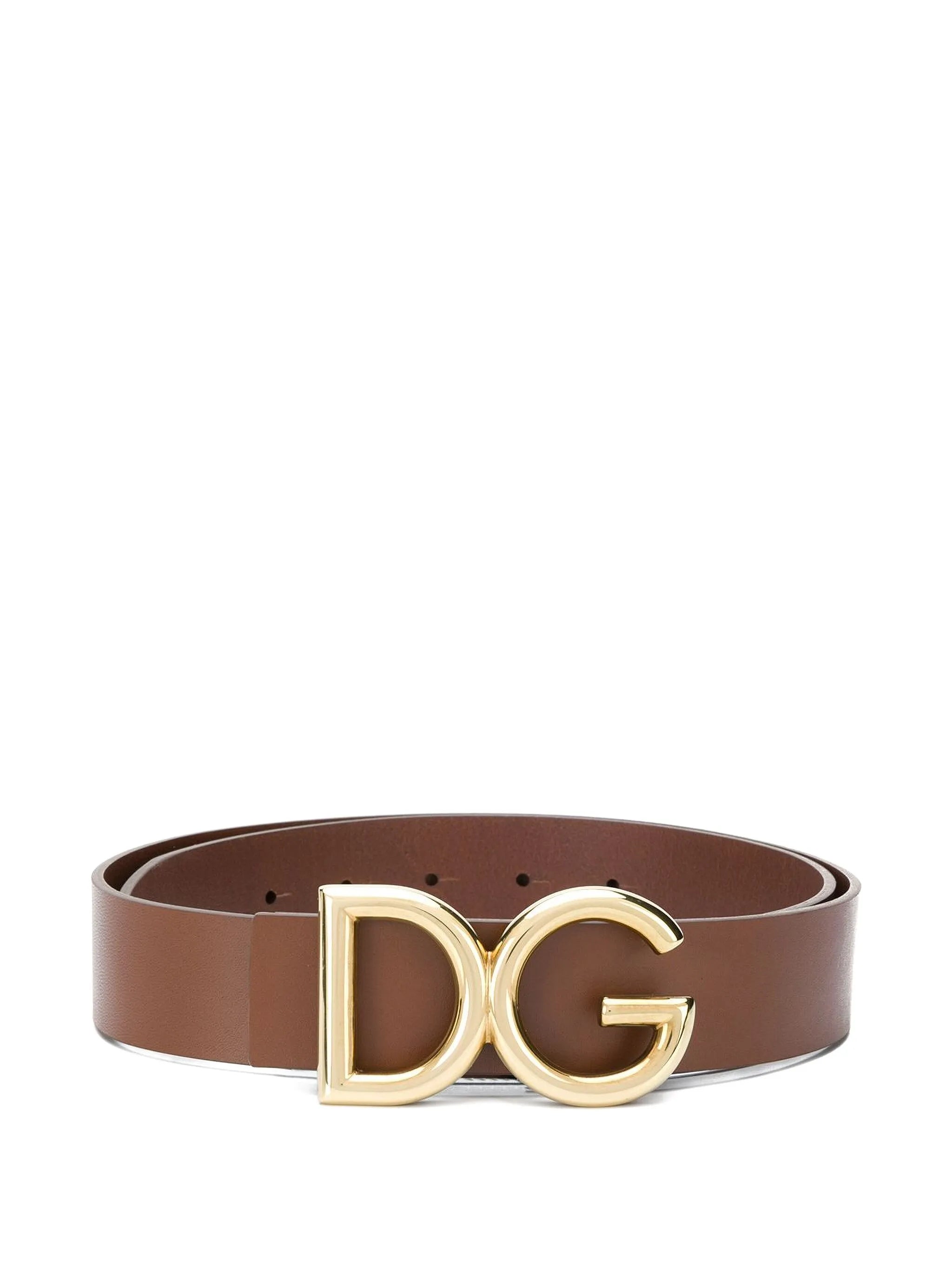 logo-buckle leather belt