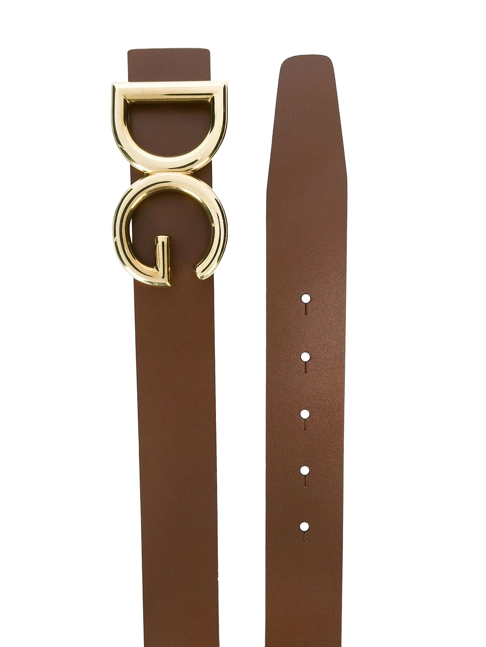 logo-buckle leather belt