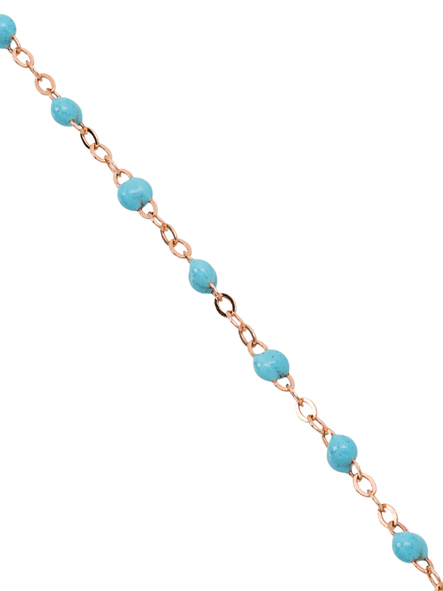 18kt rose gold Classic Gici sky blue beaded bracelet