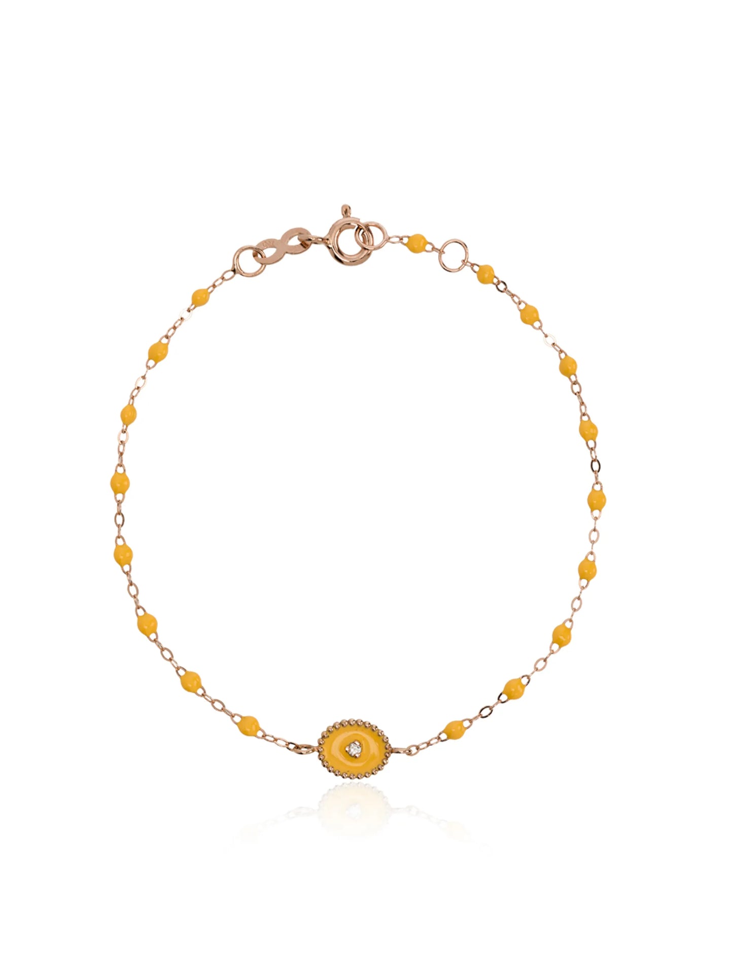 18kt rose gold Classic Gigi North Star diamond and yellow beaded racelet