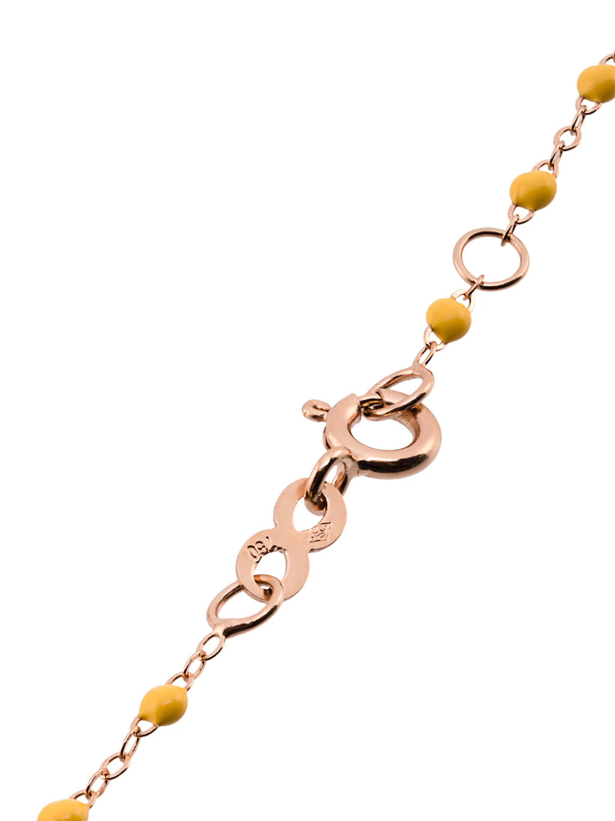 18kt rose gold Classic Gigi North Star diamond and yellow beaded racelet
