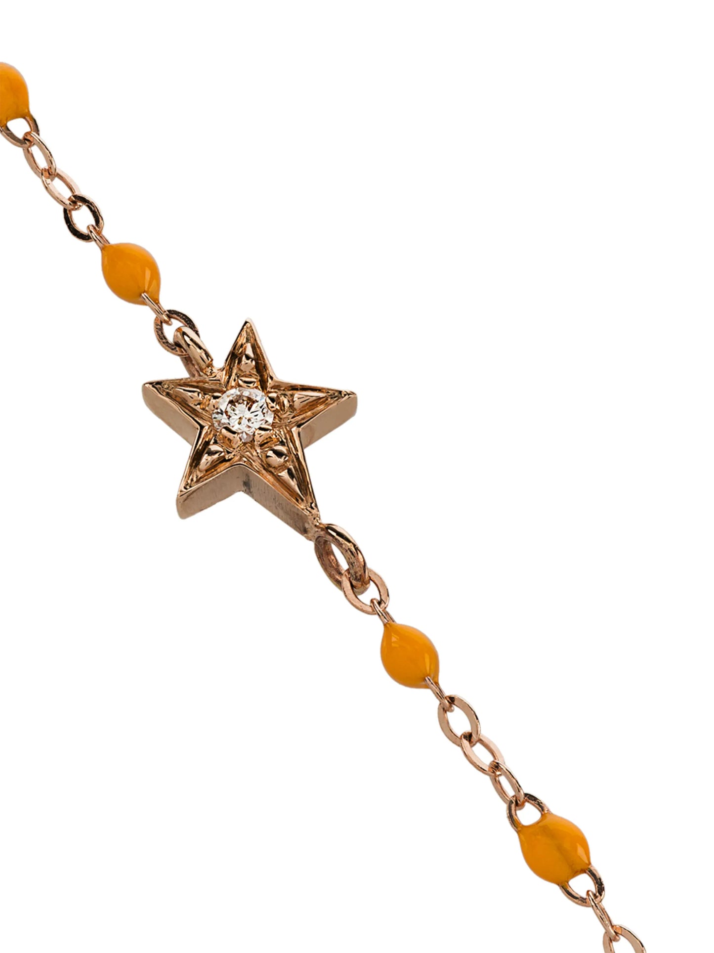 18kt rose gold Classic Gigi diamond star yellow beaded bracelet