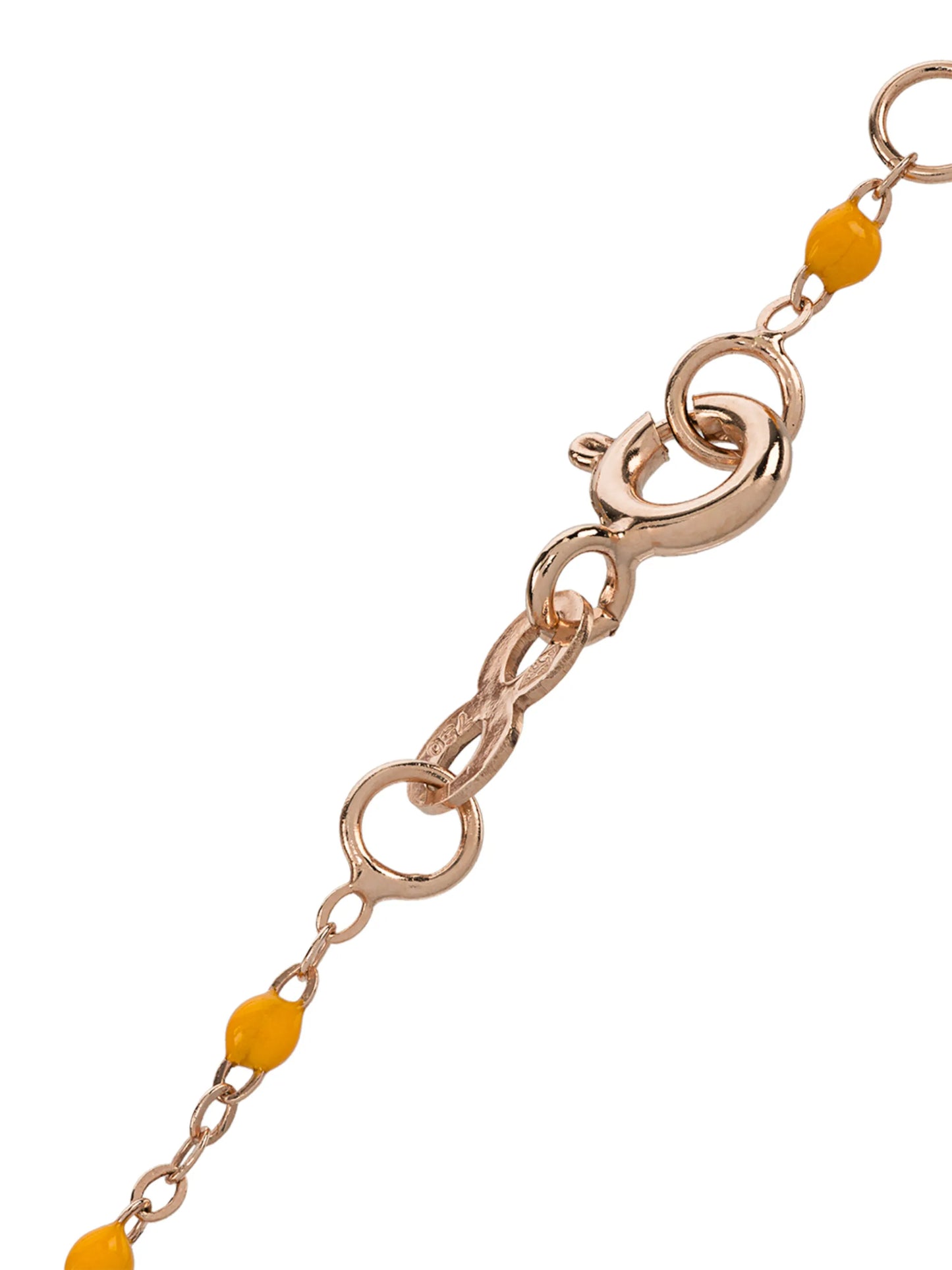 18kt rose gold Classic Gigi diamond star yellow beaded bracelet
