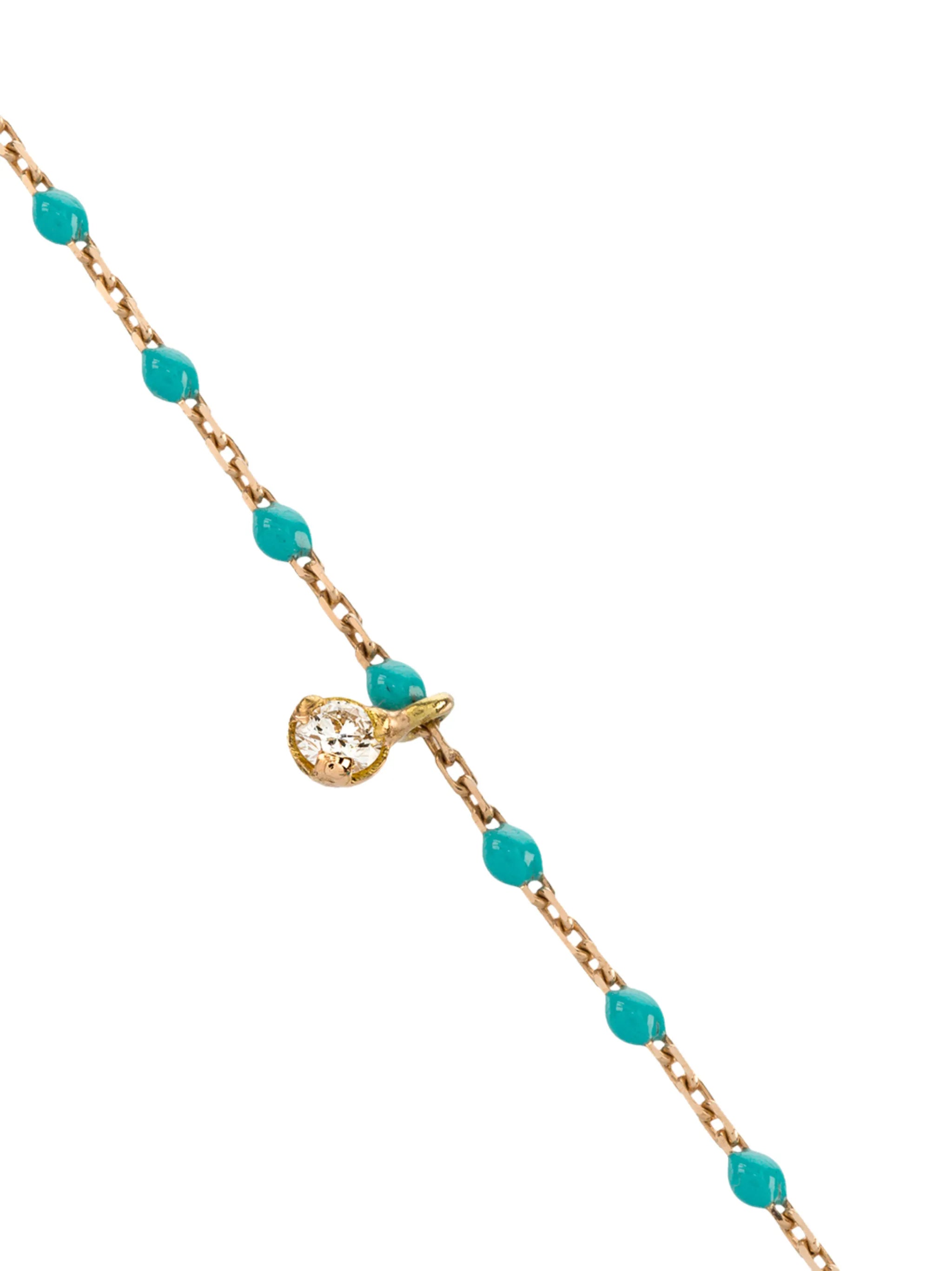 18kt rose gold turquoise diamond bracelet