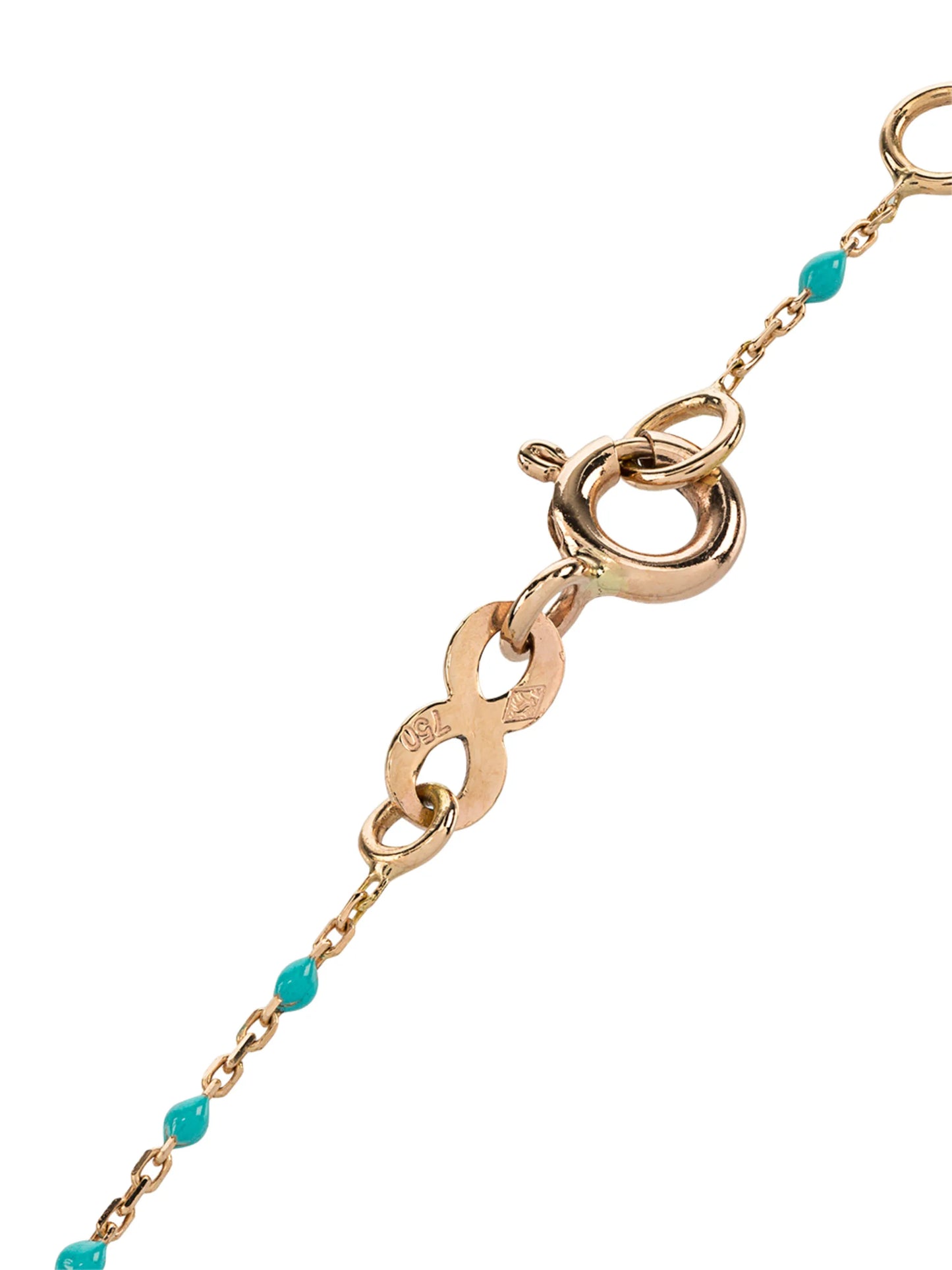 18kt rose gold turquoise diamond bracelet