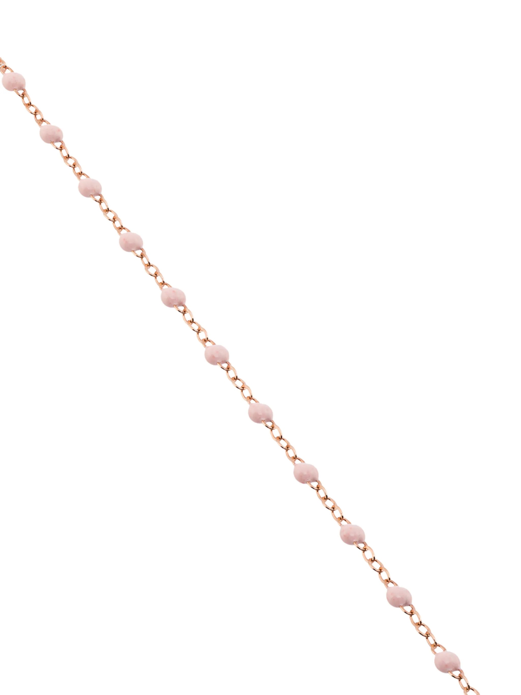 18kt rose gold Classic Gigi baby pink beaded bracelet