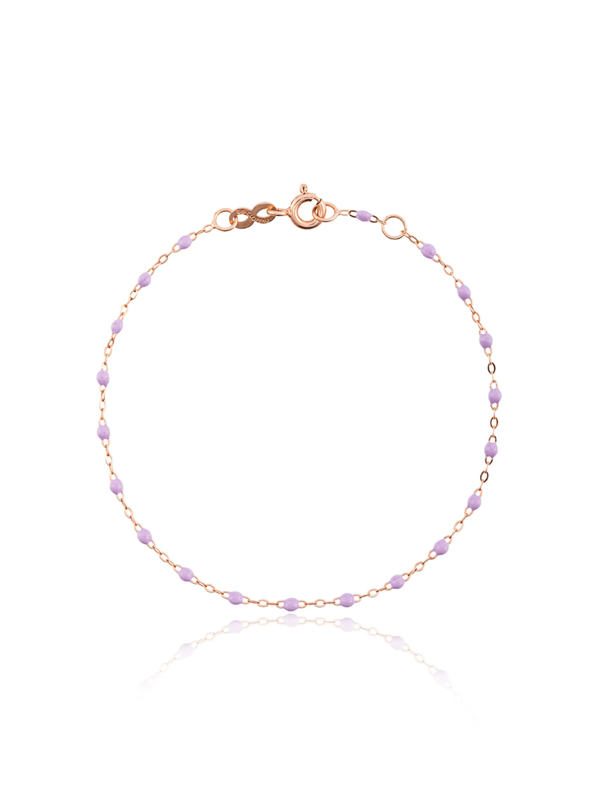 18kt rose gold Classic Gigi lilac beaded bracelet