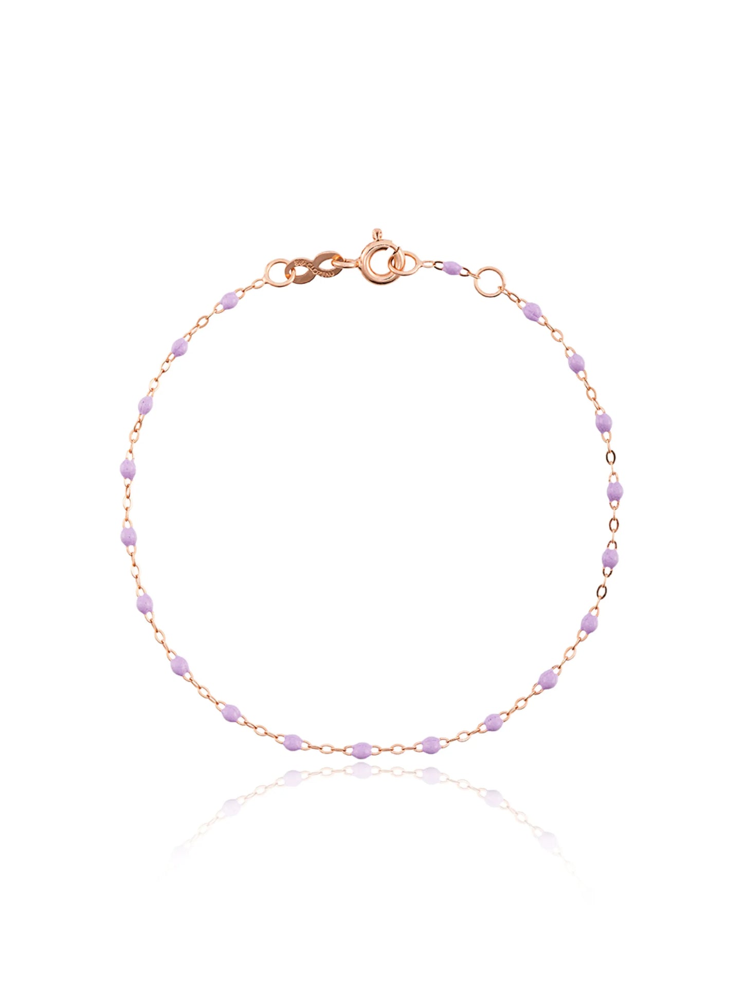 18kt rose gold Classic Gigi lilac beaded bracelet