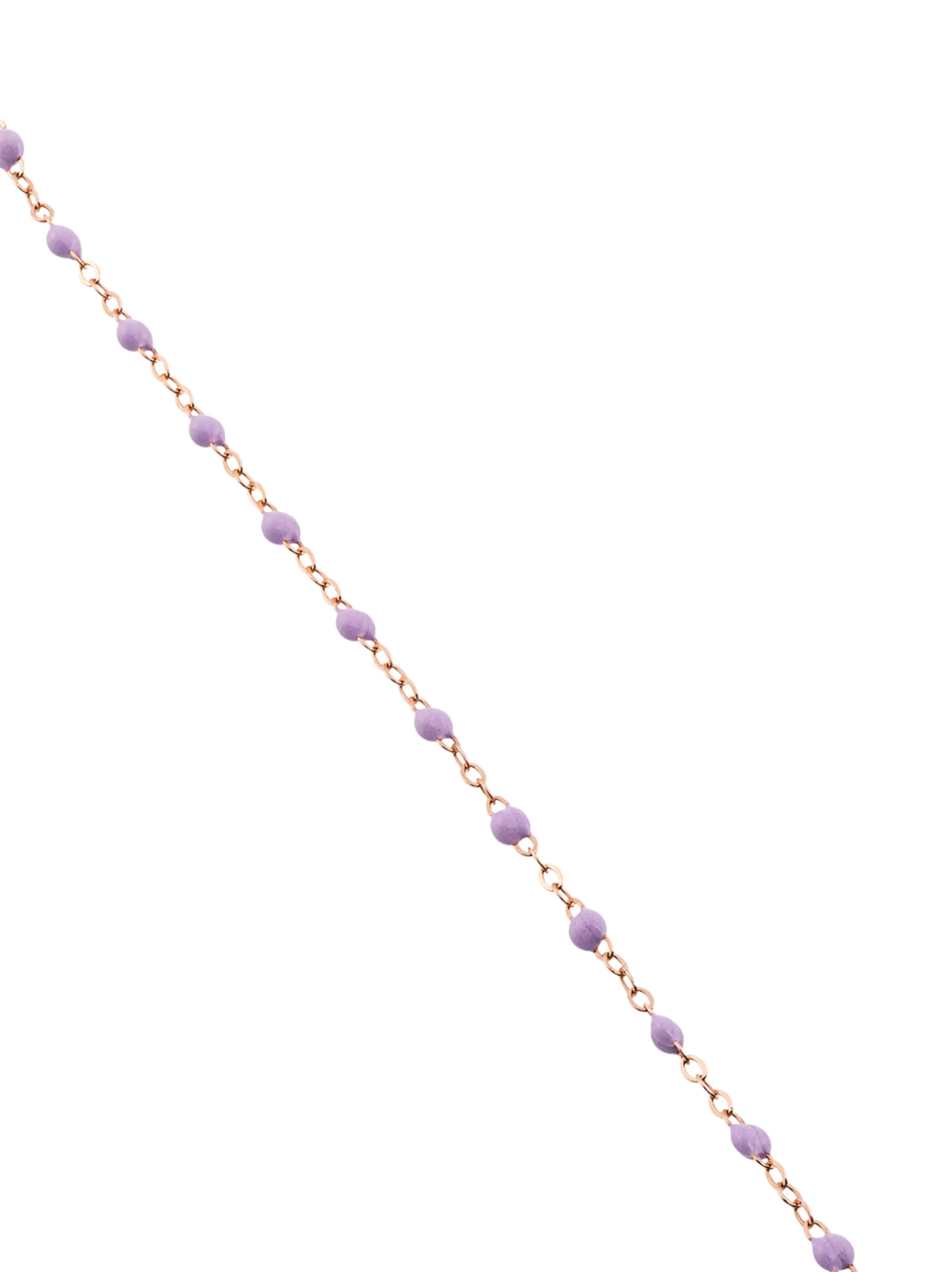 18kt rose gold Classic Gigi lilac beaded bracelet