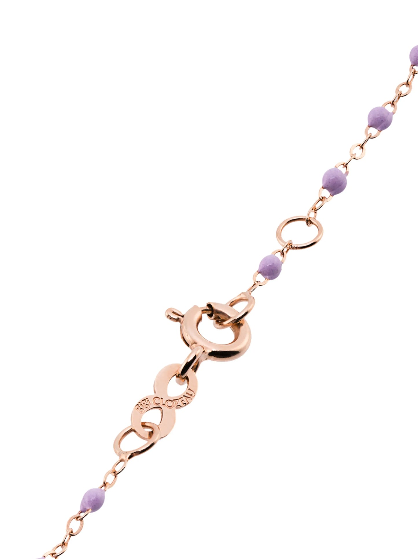 18kt rose gold Classic Gigi lilac beaded bracelet