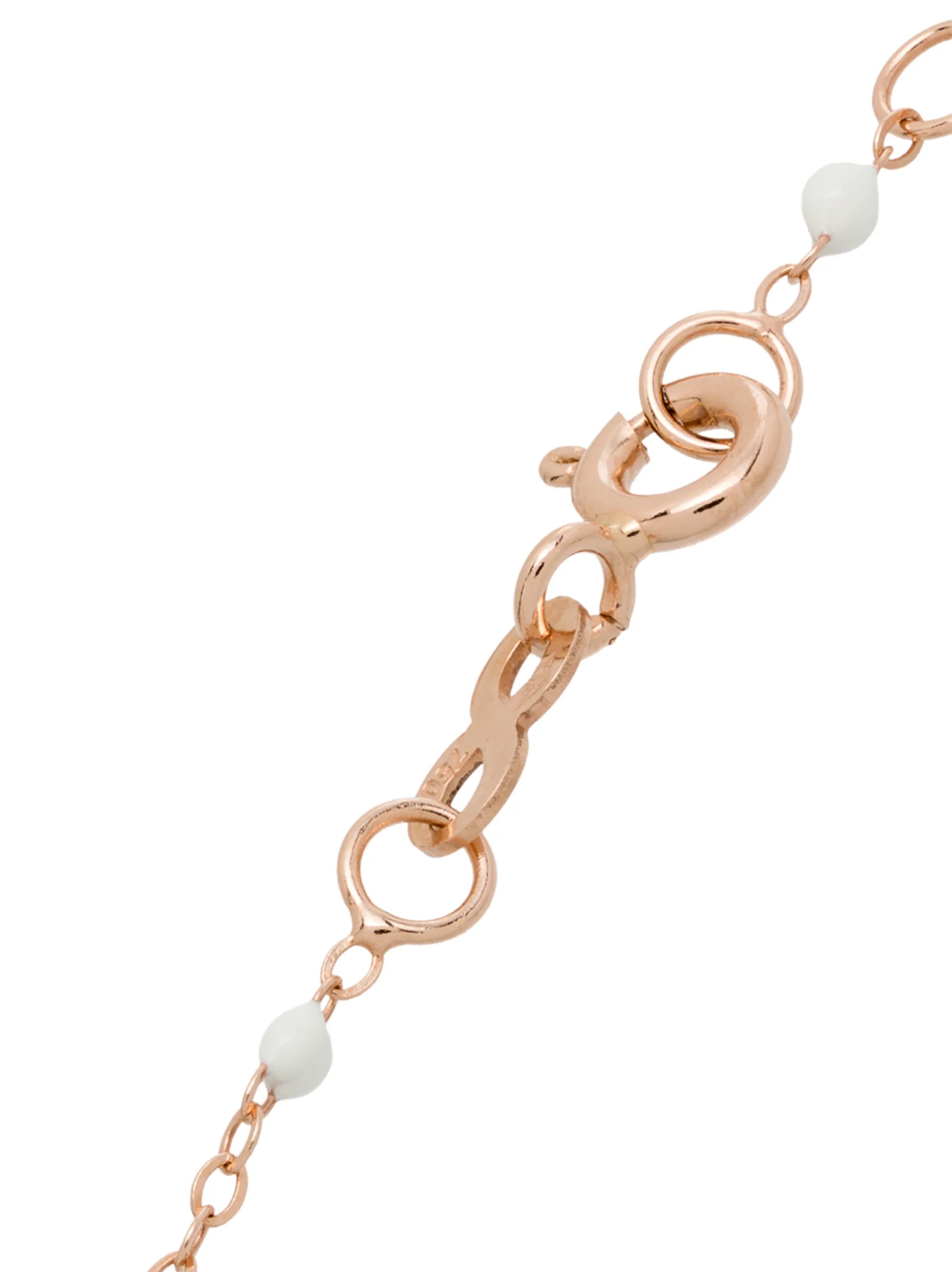 18kt rose gold Classic Gigi white beaded bracelet