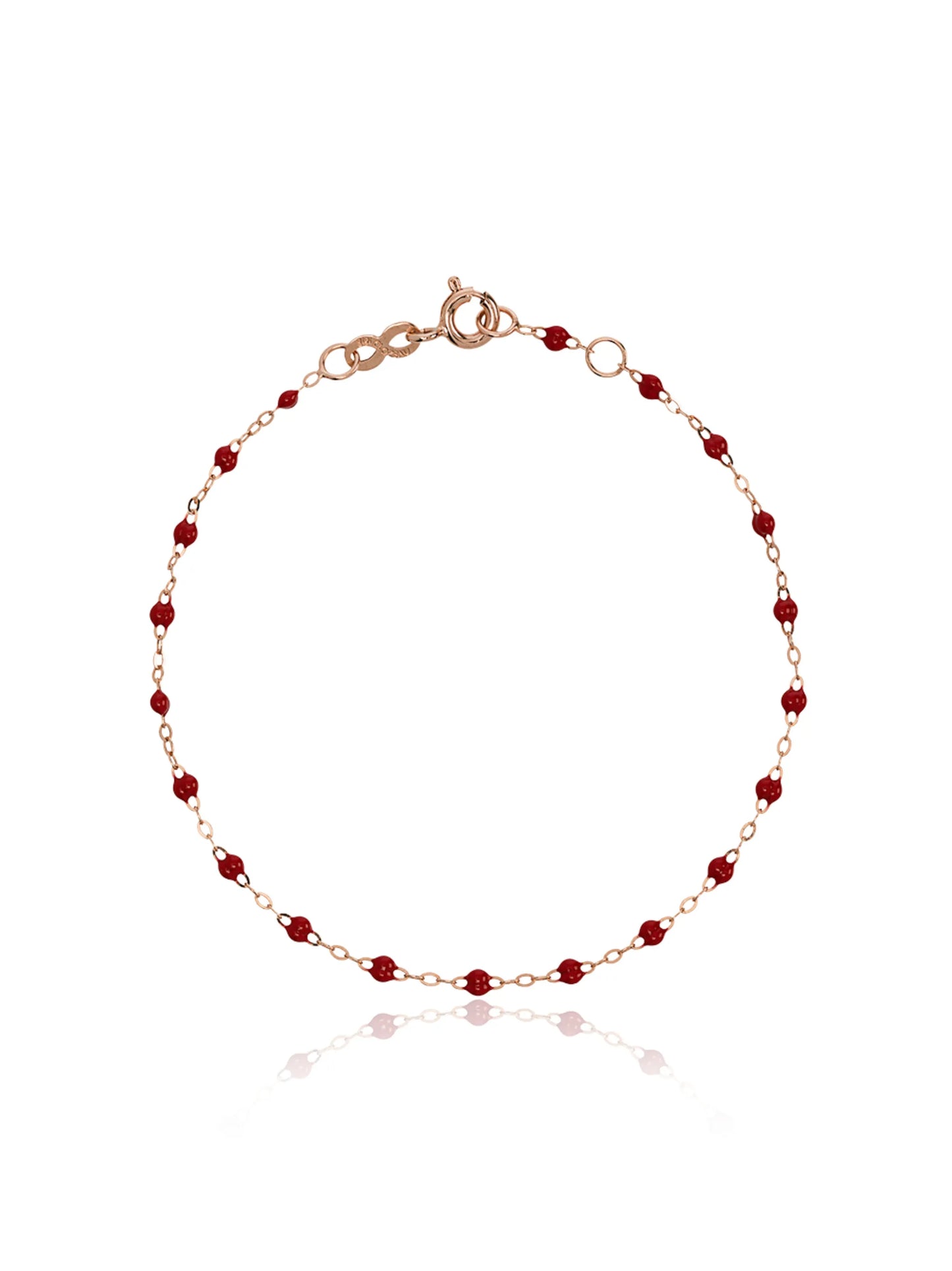 18kt rose gold Classic Gigi red beaded bracelet