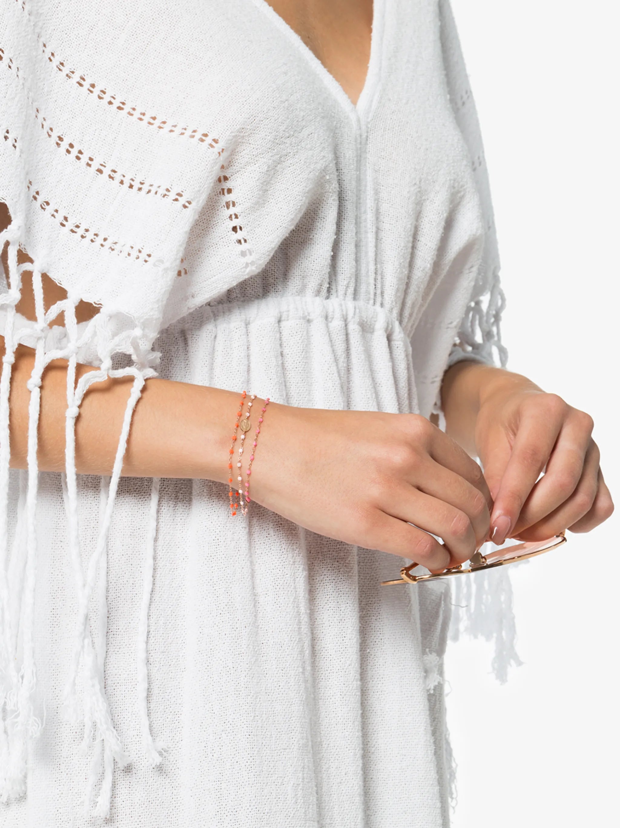 18kt rose gold Classic Gigi Madone baby pink bracelet