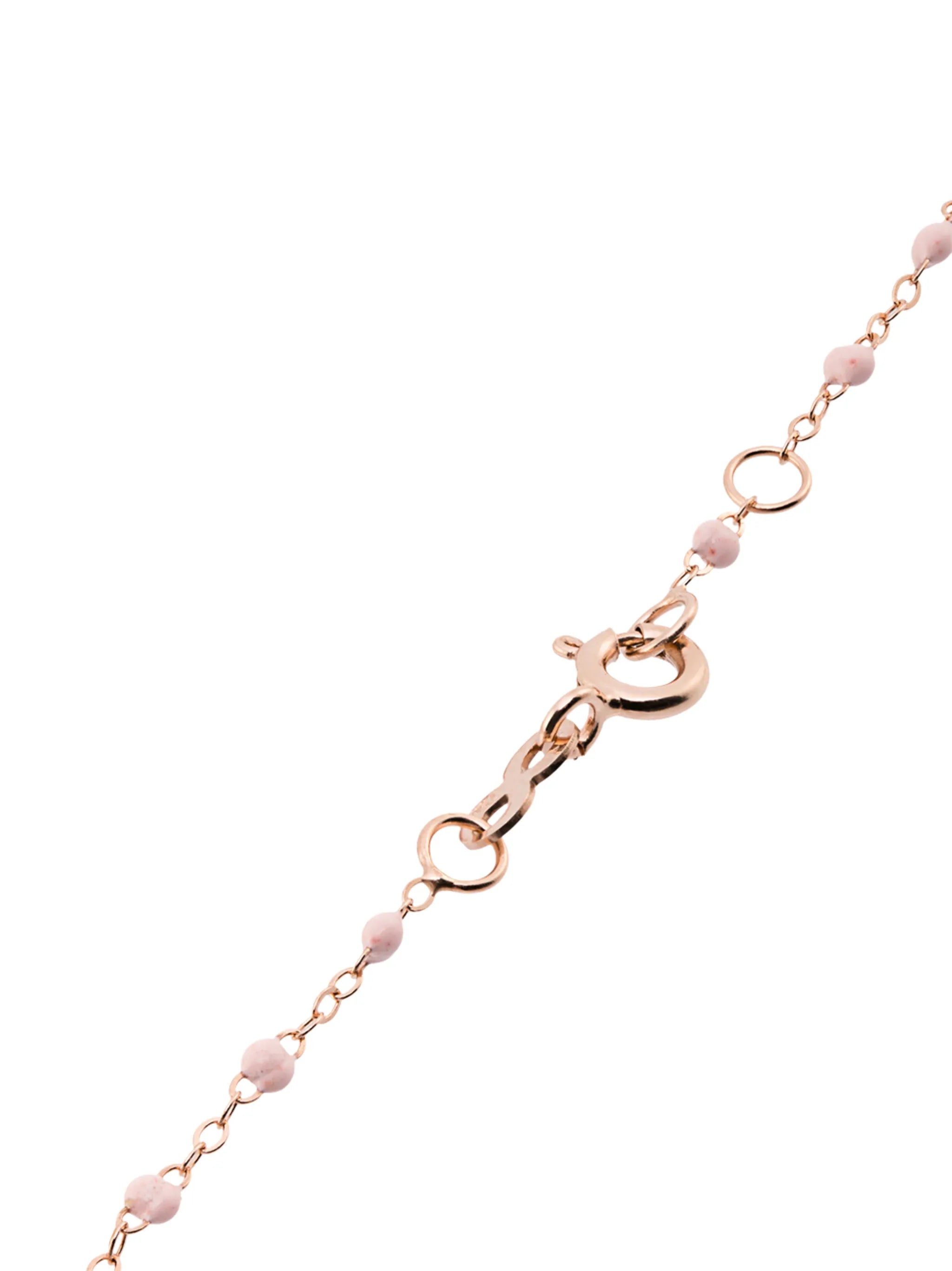 18kt rose gold pink beaded bracelet