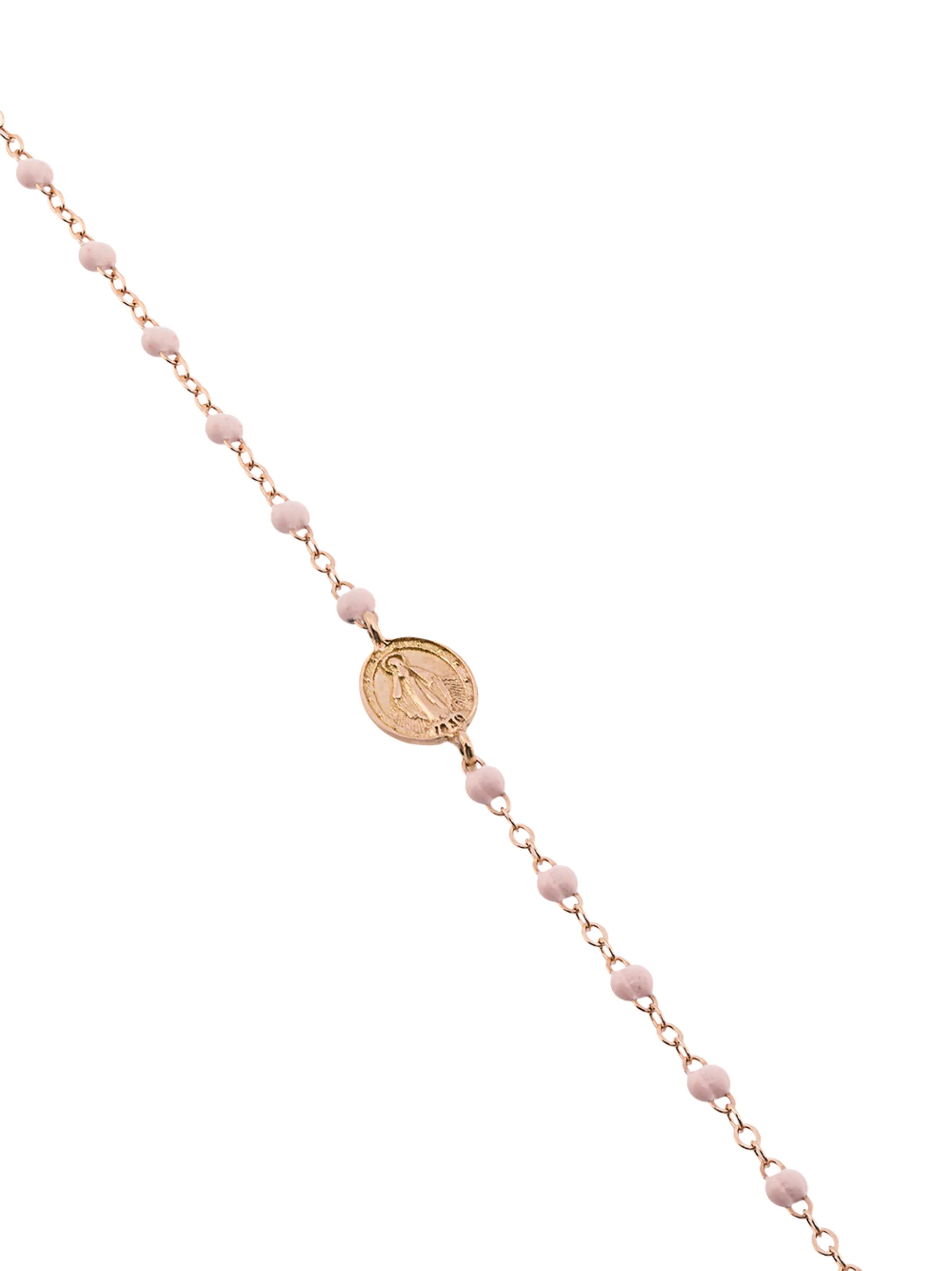 18kt rose gold pink beaded bracelet
