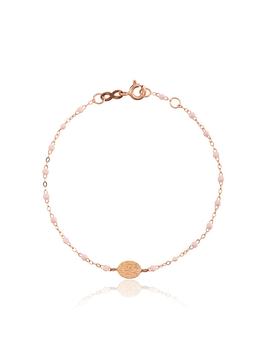 18kt rose gold pink beaded bracelet