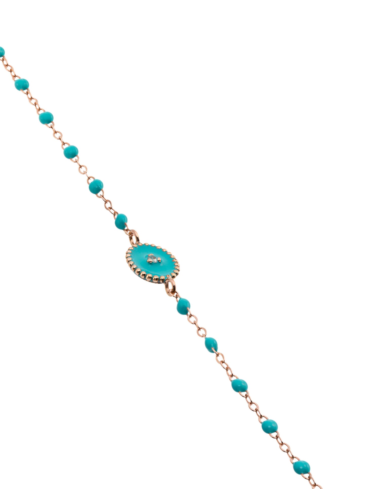 18kt rose gold Classic Gigi North Star diamond and turquoise beaded bracelet