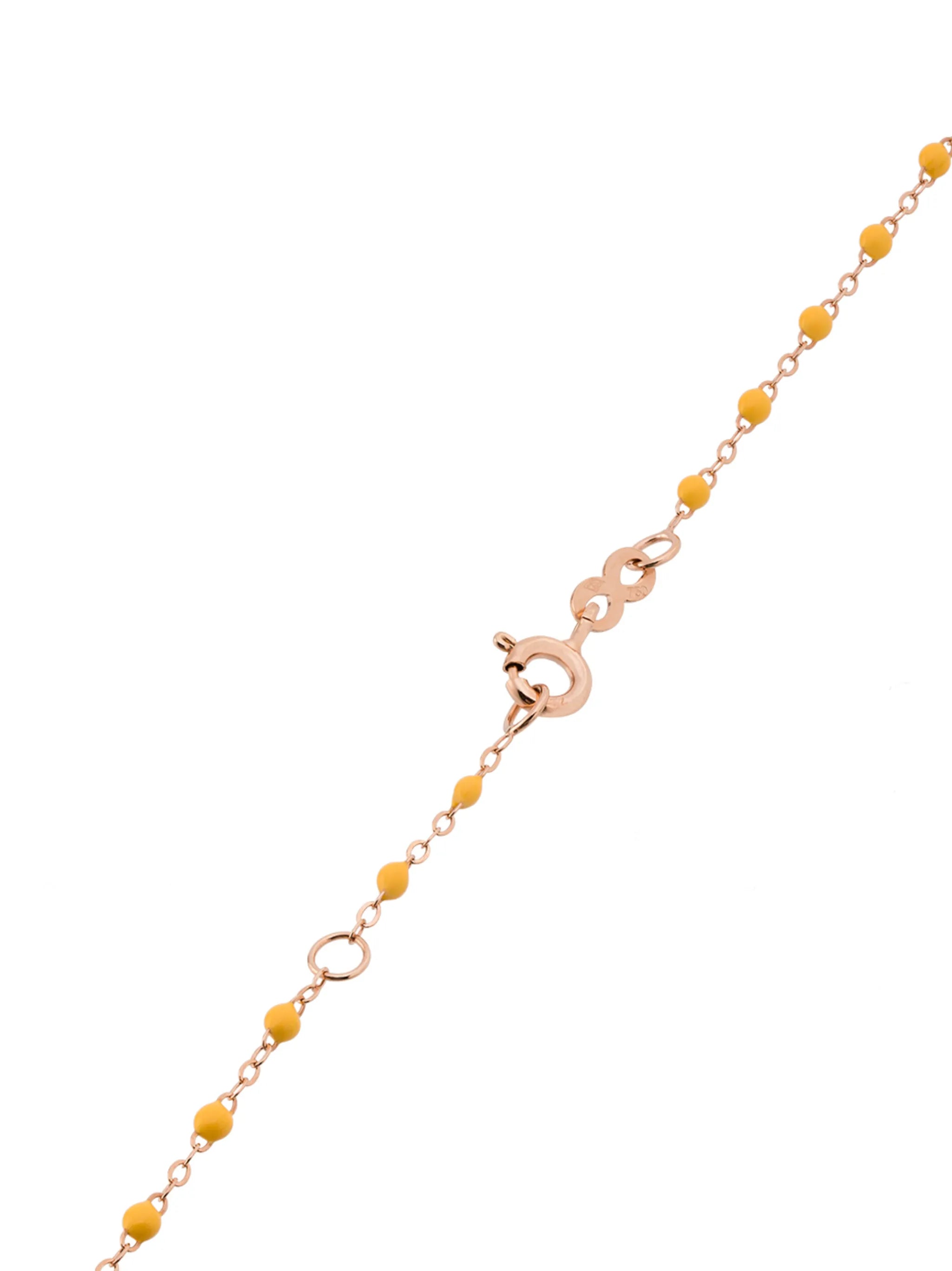 18kt rose gold Classic Gigi North Star diamond and yellow beaded necklace