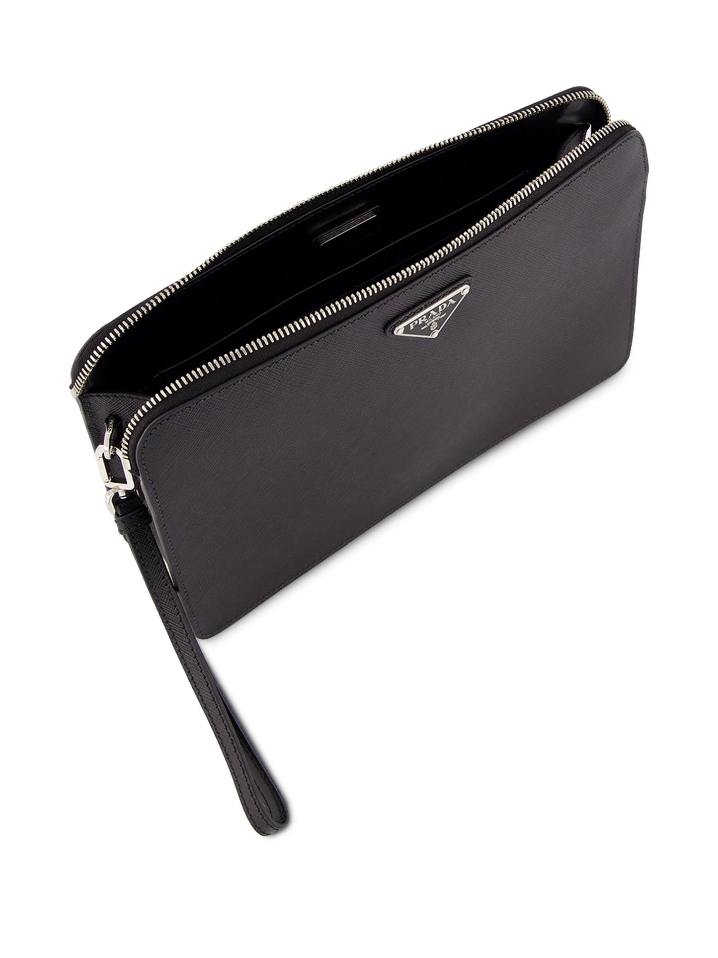 saffiano-leather clutch bag