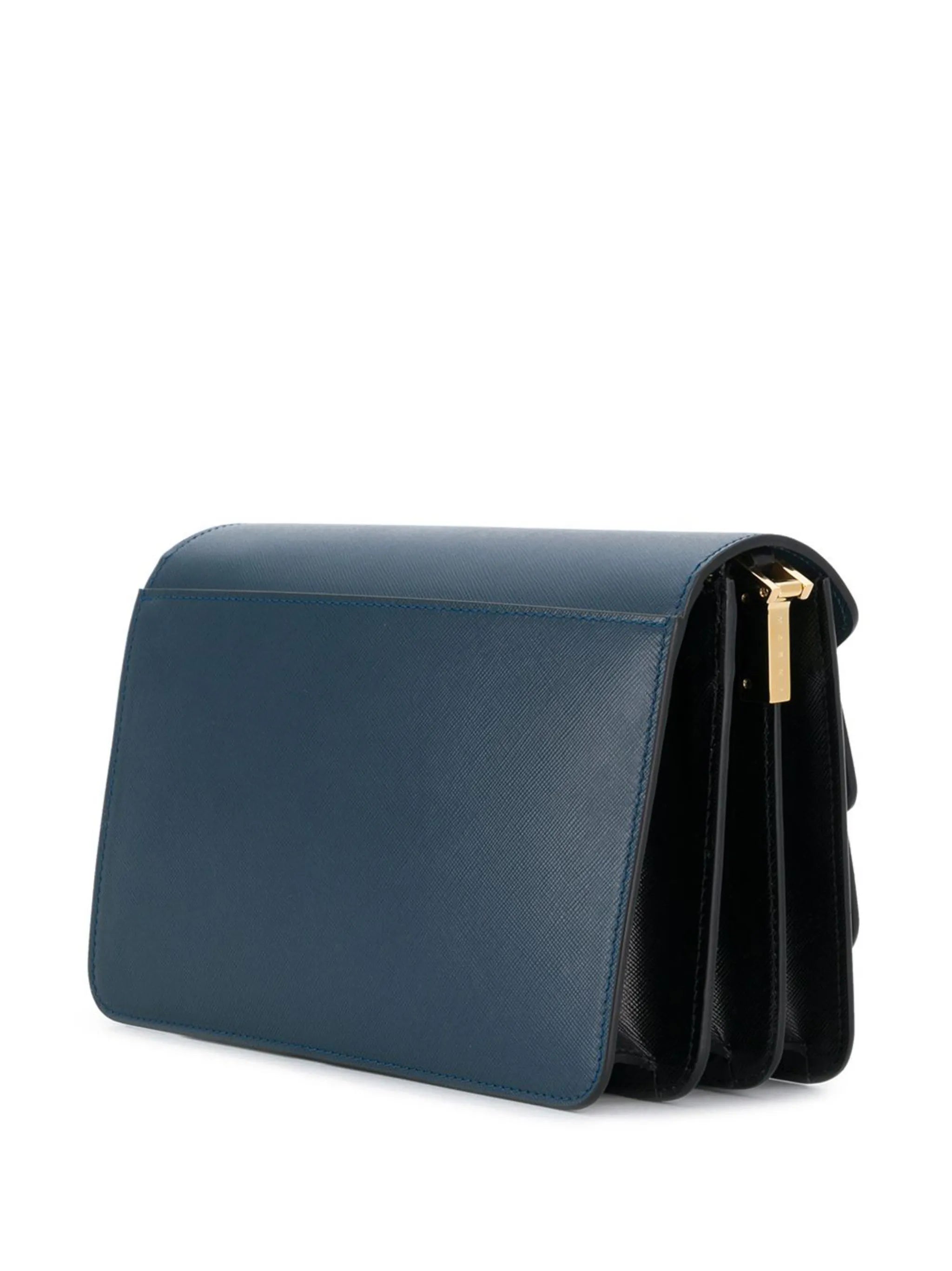 Trunk leather shoulder bag