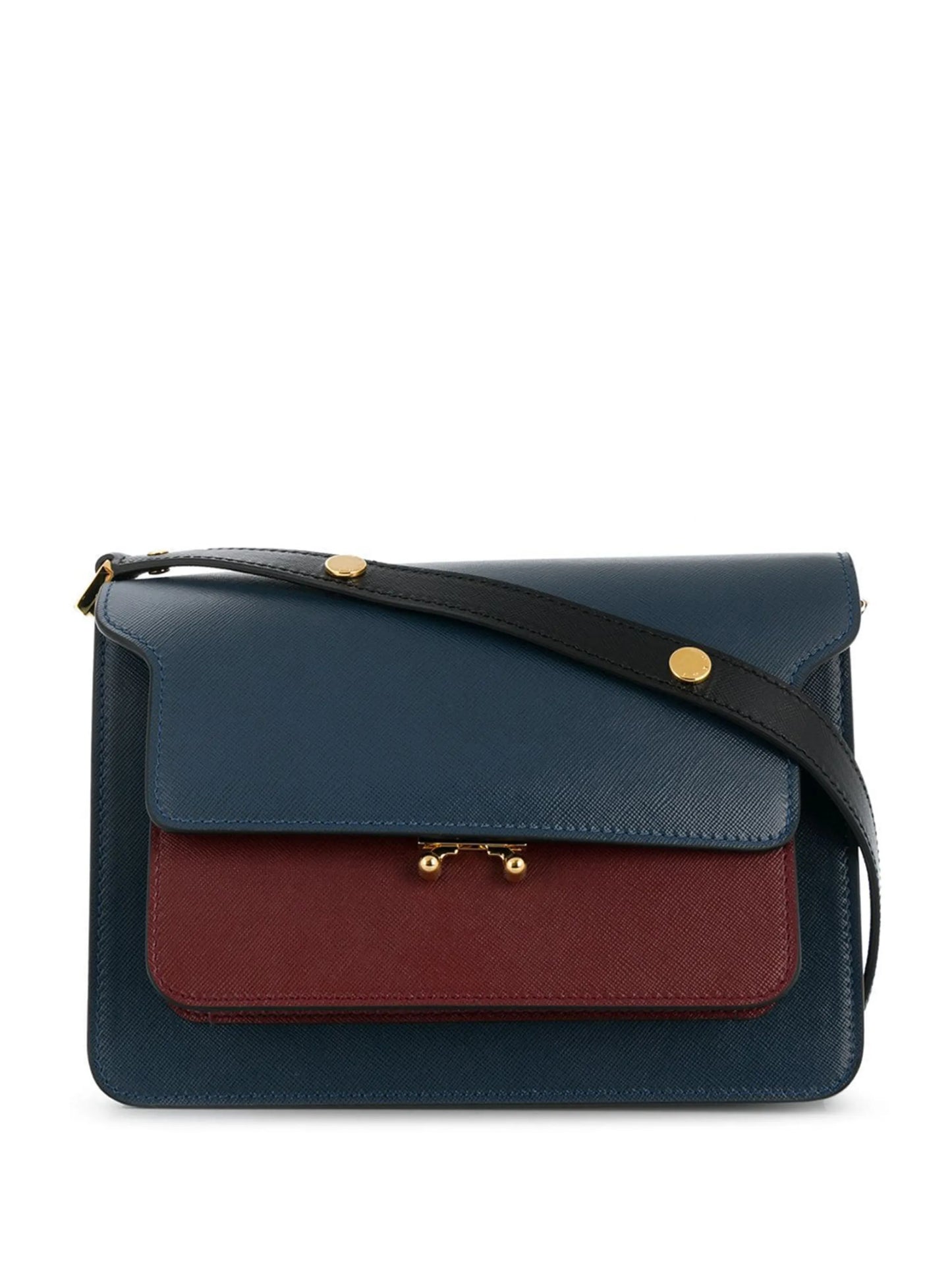 Trunk leather shoulder bag